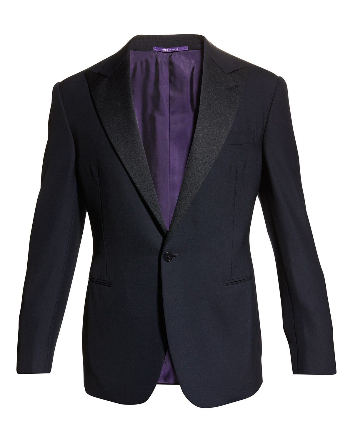 Men's Barathea Solid Wool Tuxedo - 1