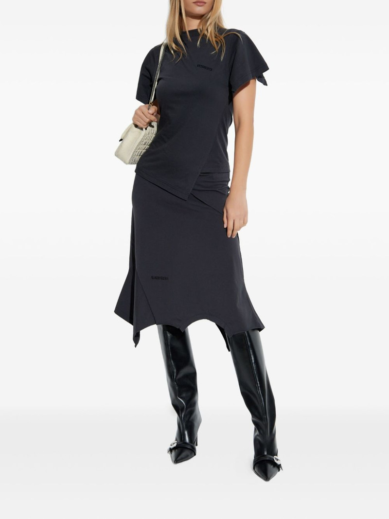 VETEMENTS asymmetric layered T-shirt outlook