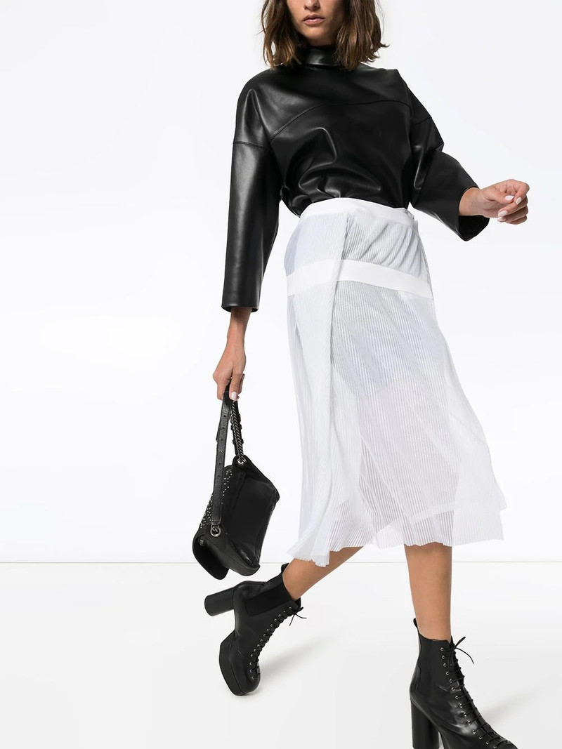 032c plissé pleated wrap skirt outlook