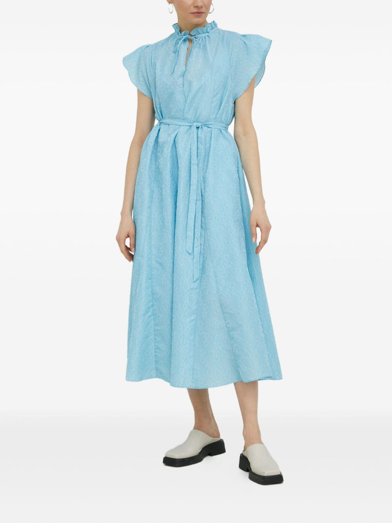 ruffled tie midi dress 1