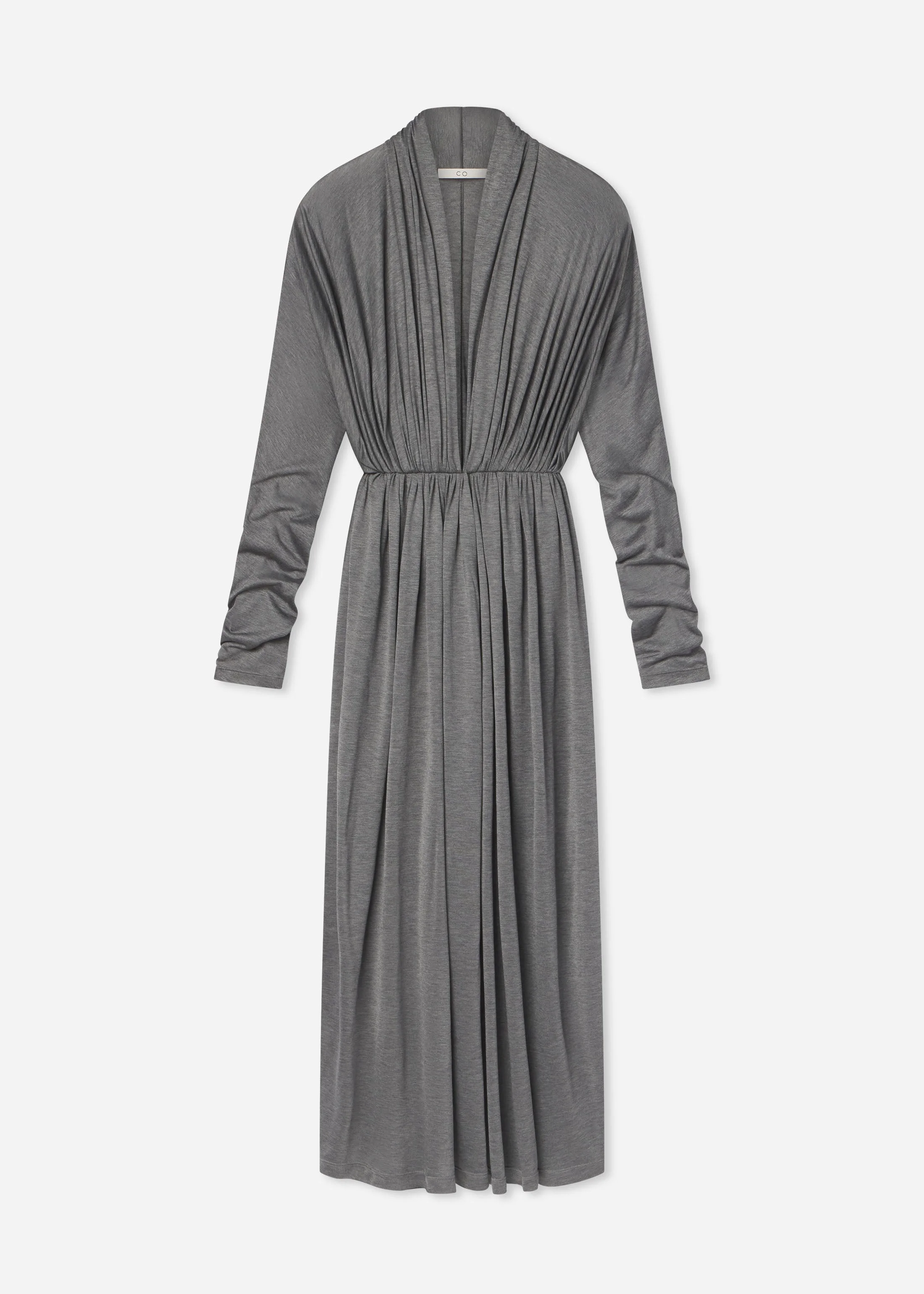 Gathered Dress in Silk Jersey - 1