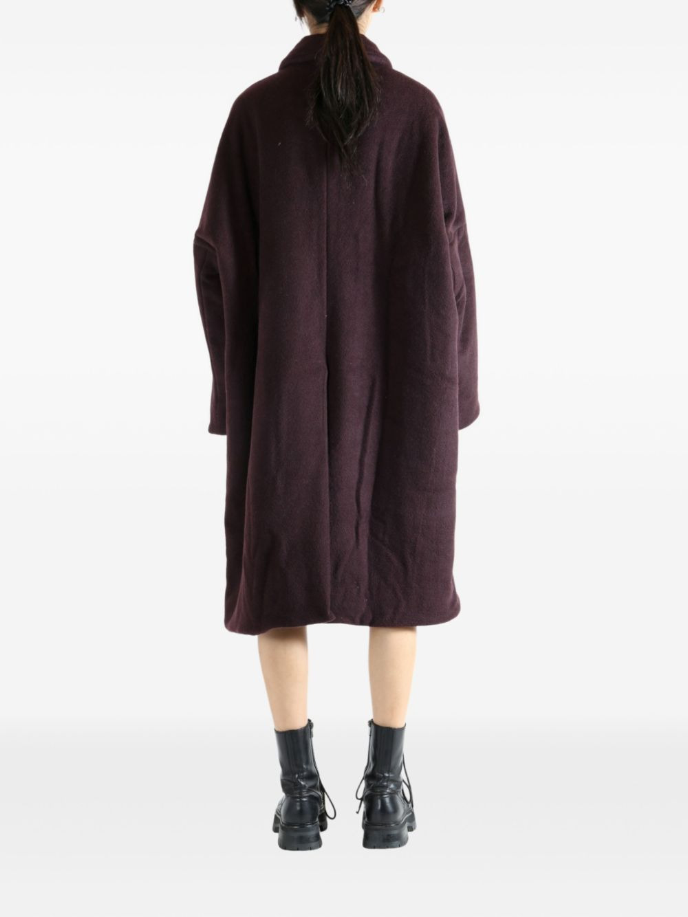 Big Blobby button-fastening cashmere coat - 4