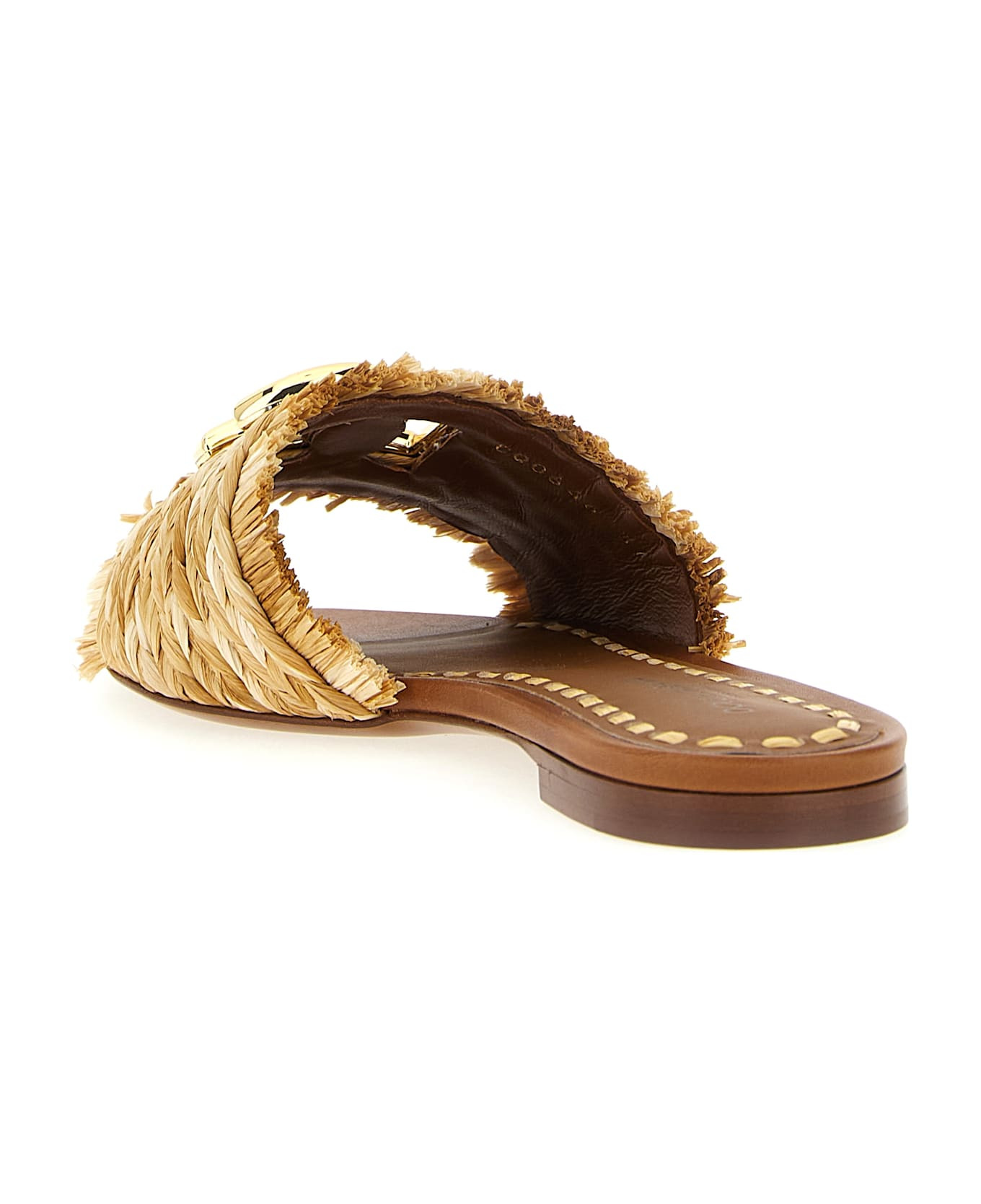 Beige Raffia Braid Slipper - 3