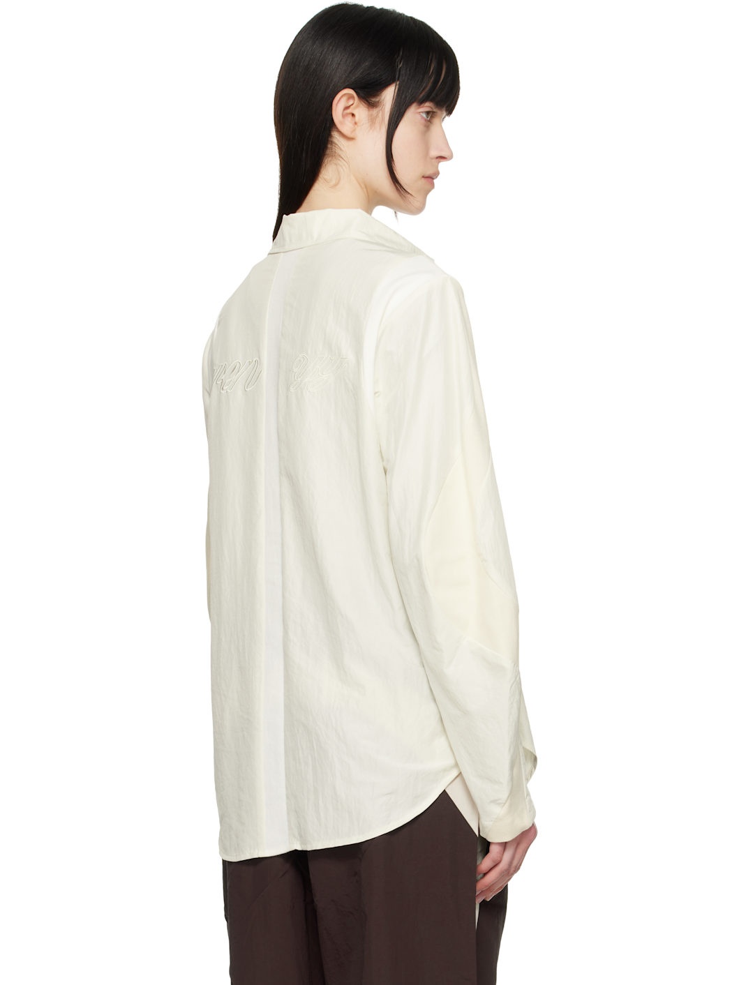 トップス OPEN YY 25SS CURVED PANEL SHIRT Open Yy Blue Curved Panel Shirt | ModeSens