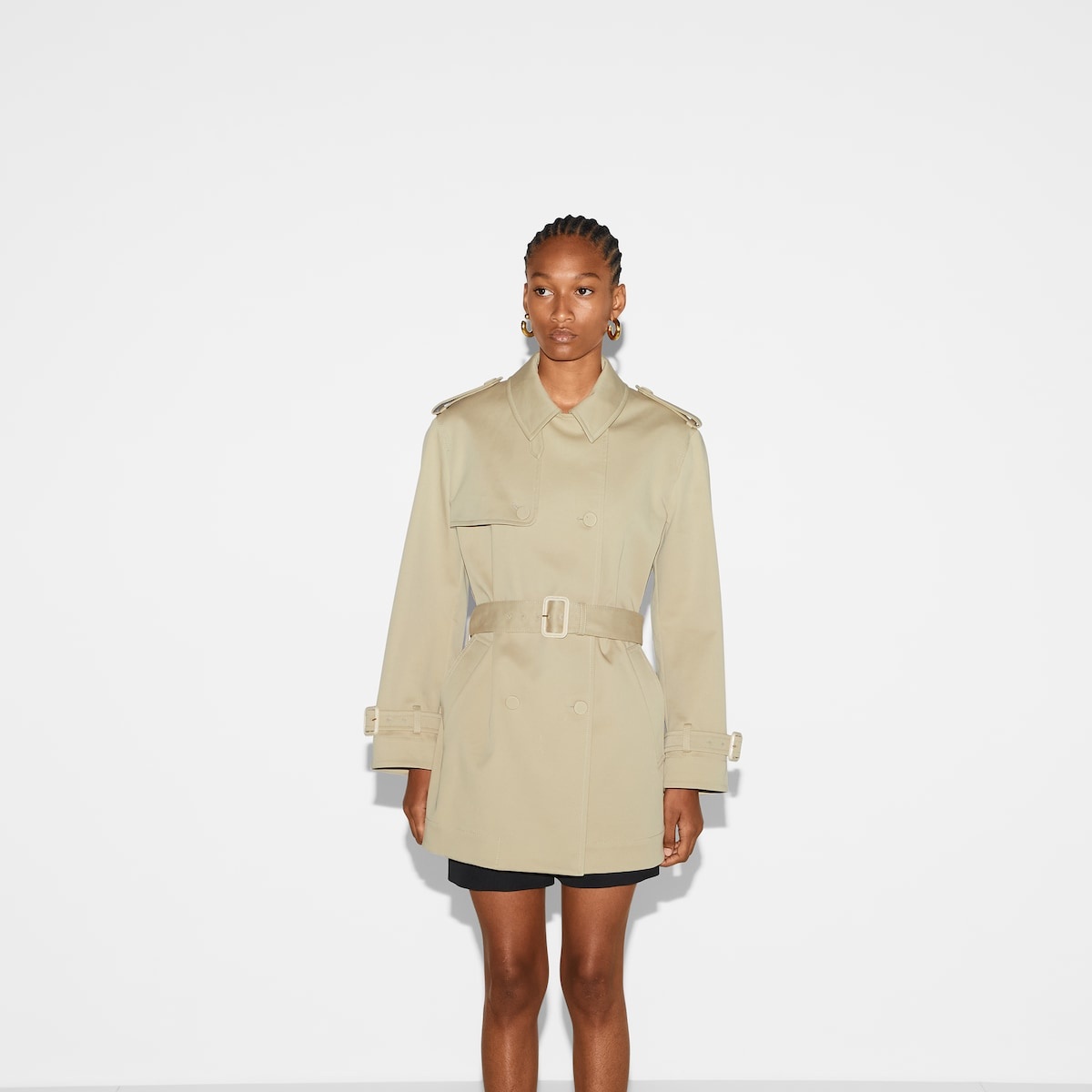 Cotton stretch garbardine coat - 3