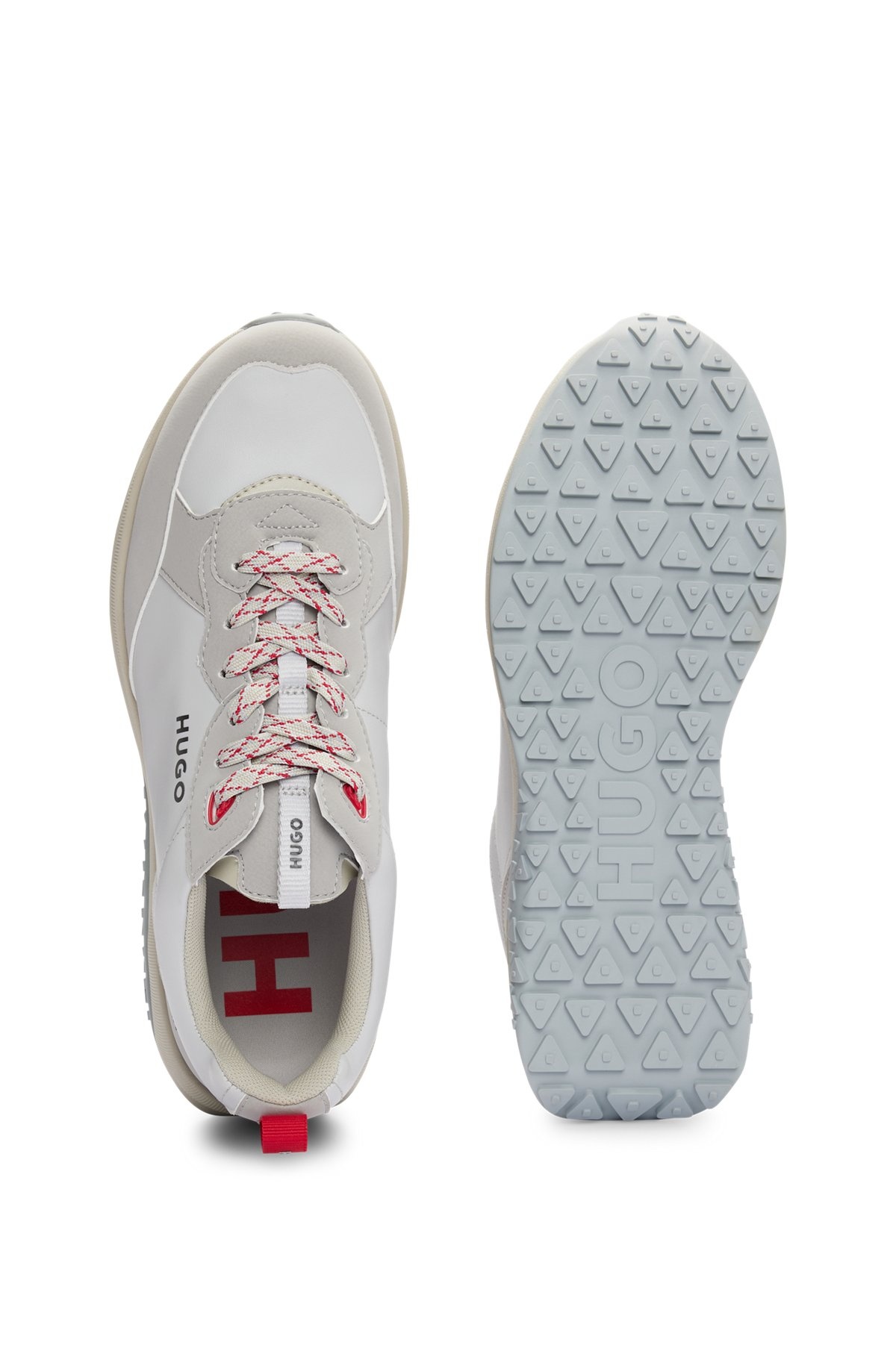 MIXED-MATERIAL TRAINERS WITH NAPPA LEATHER - 4