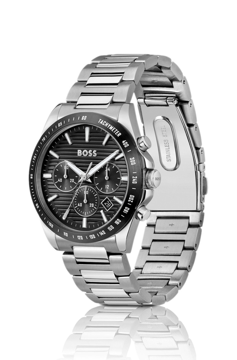 BOSS STEEL-BRACELET WATCH WITH BLACK PLATING outlook