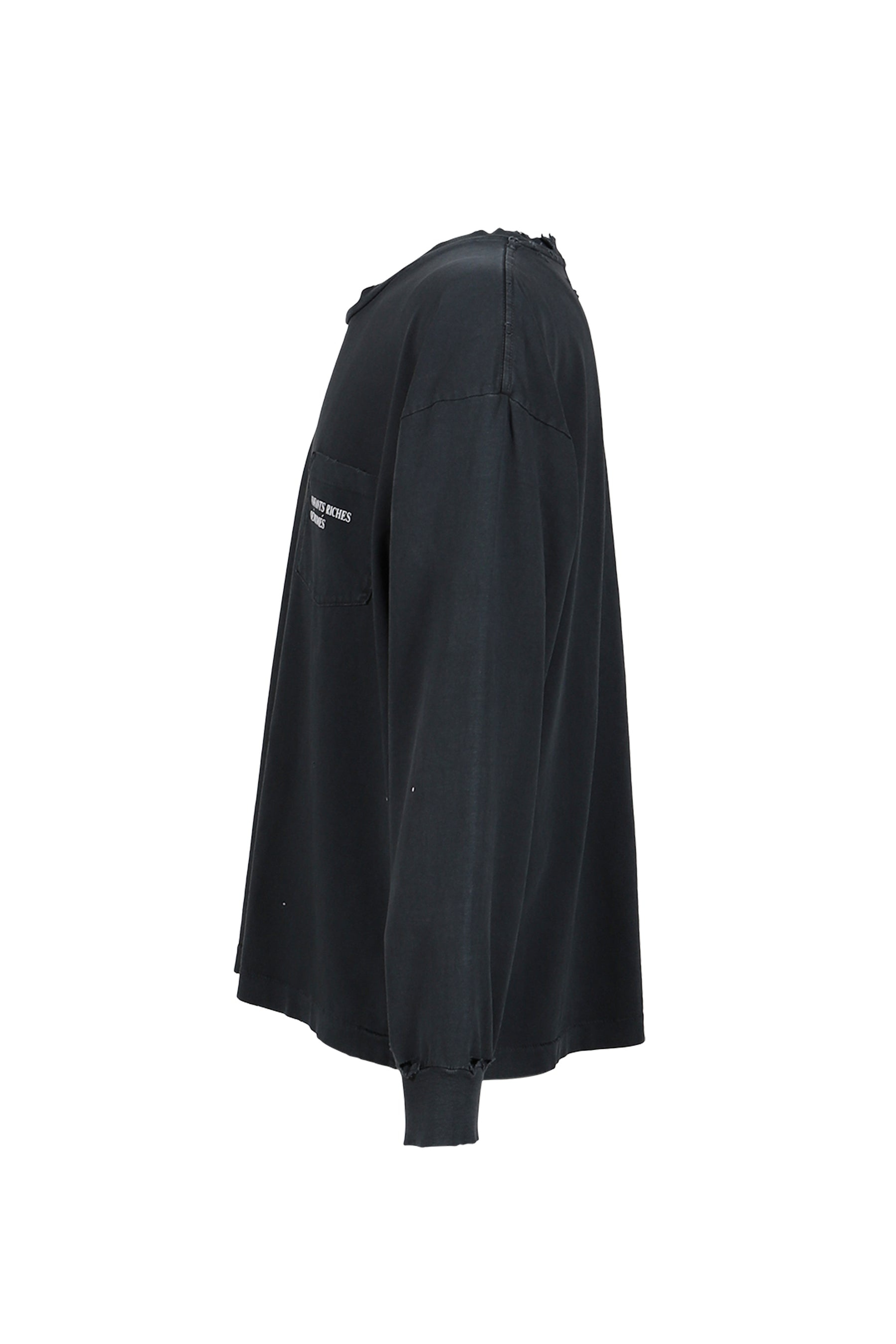 CLASSIC LOGO LS T-SHIRT / L.WASHED BLK - 7