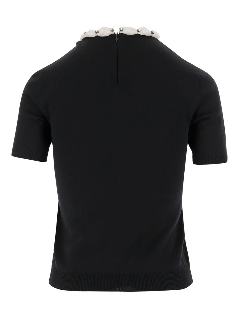 Valentino embellished-collar sweater outlook