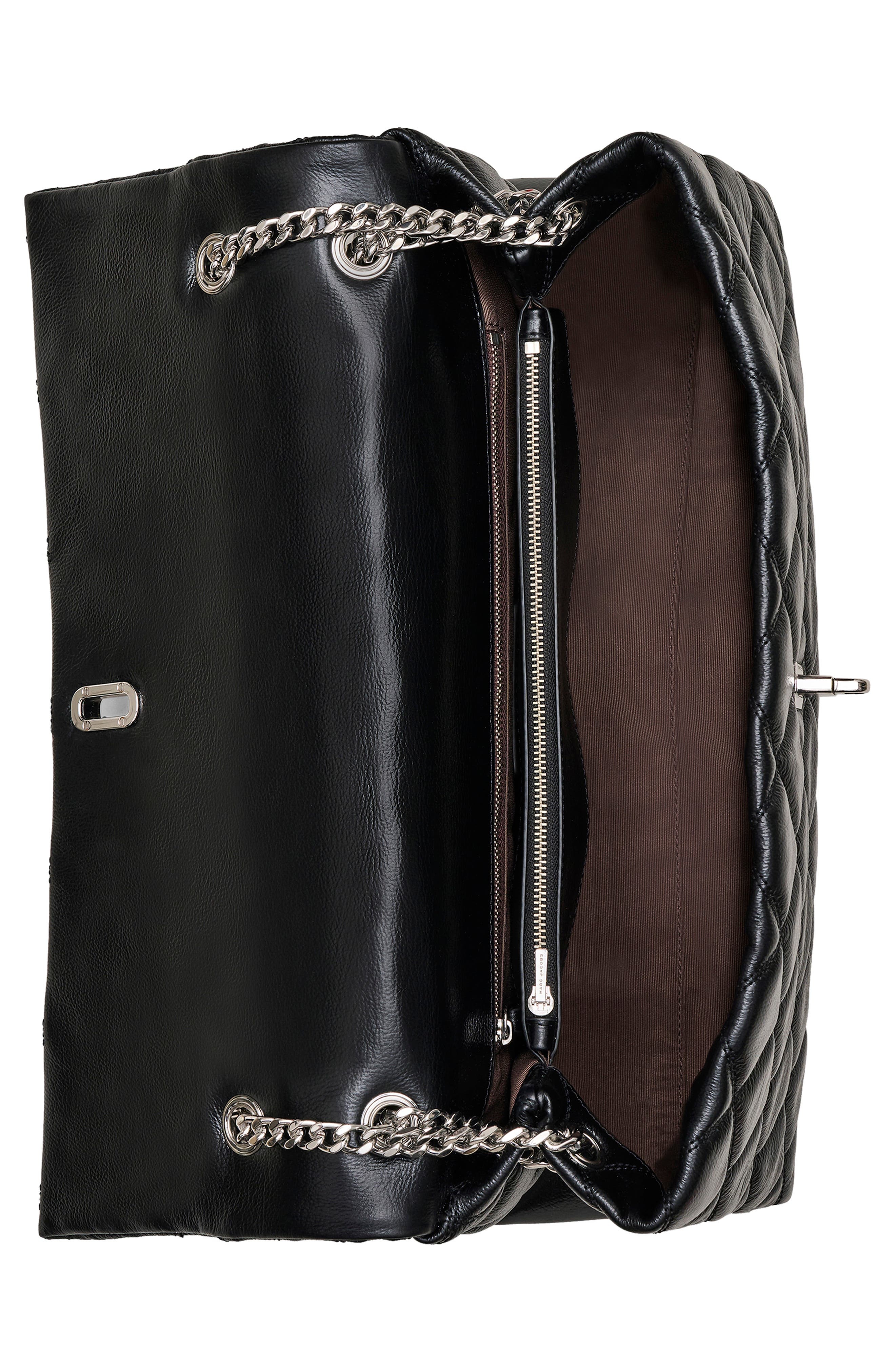 Marc Jacobs The XL Dual Chain Diamond Quilted Convertible Leather Shoulder Bag in Black at Nordstrom - 6