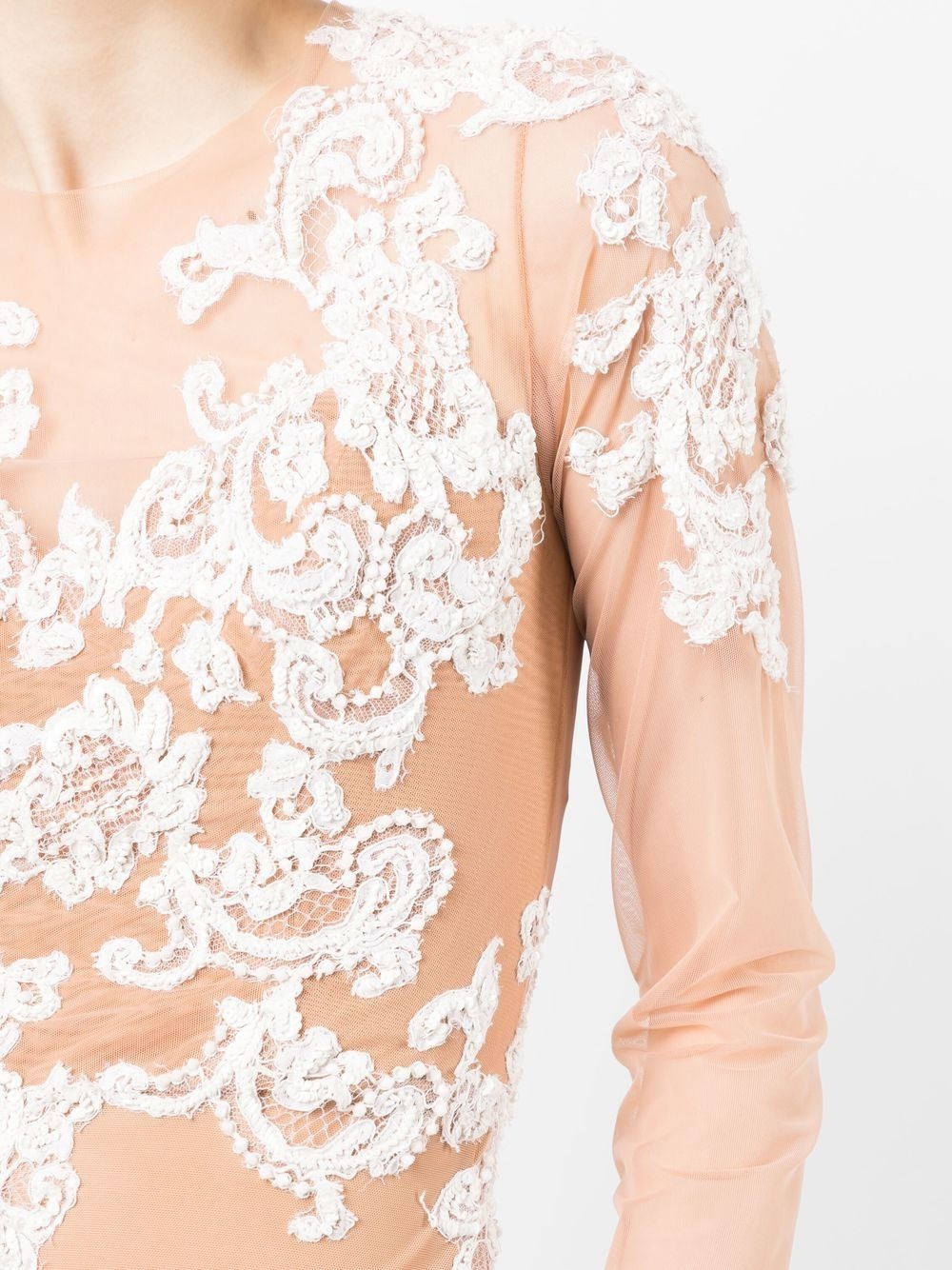 baroque-embroidered silk top - 5