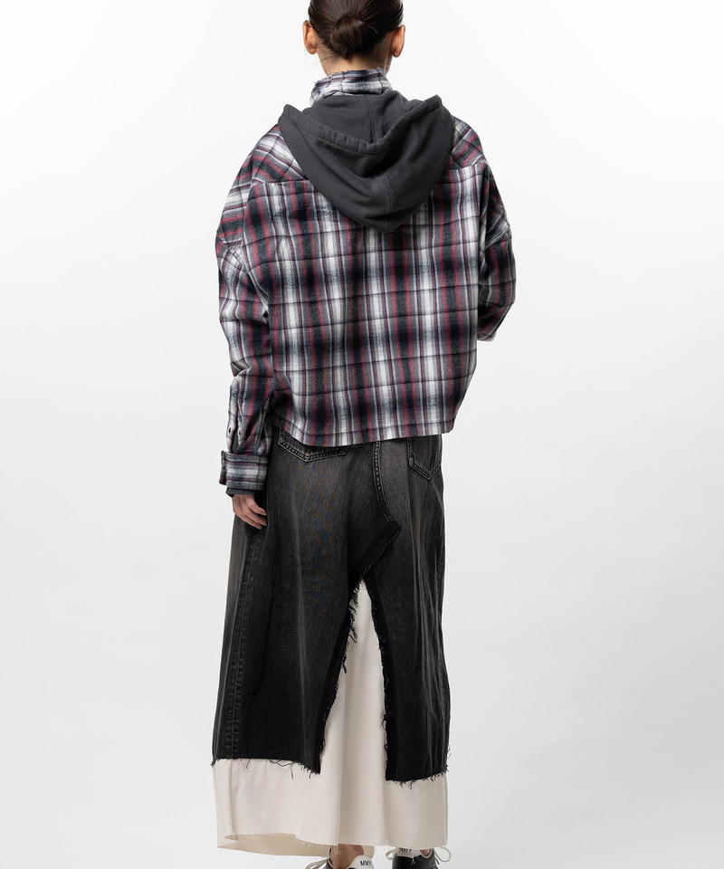 Hoodie Combine Checkered Shirt 7