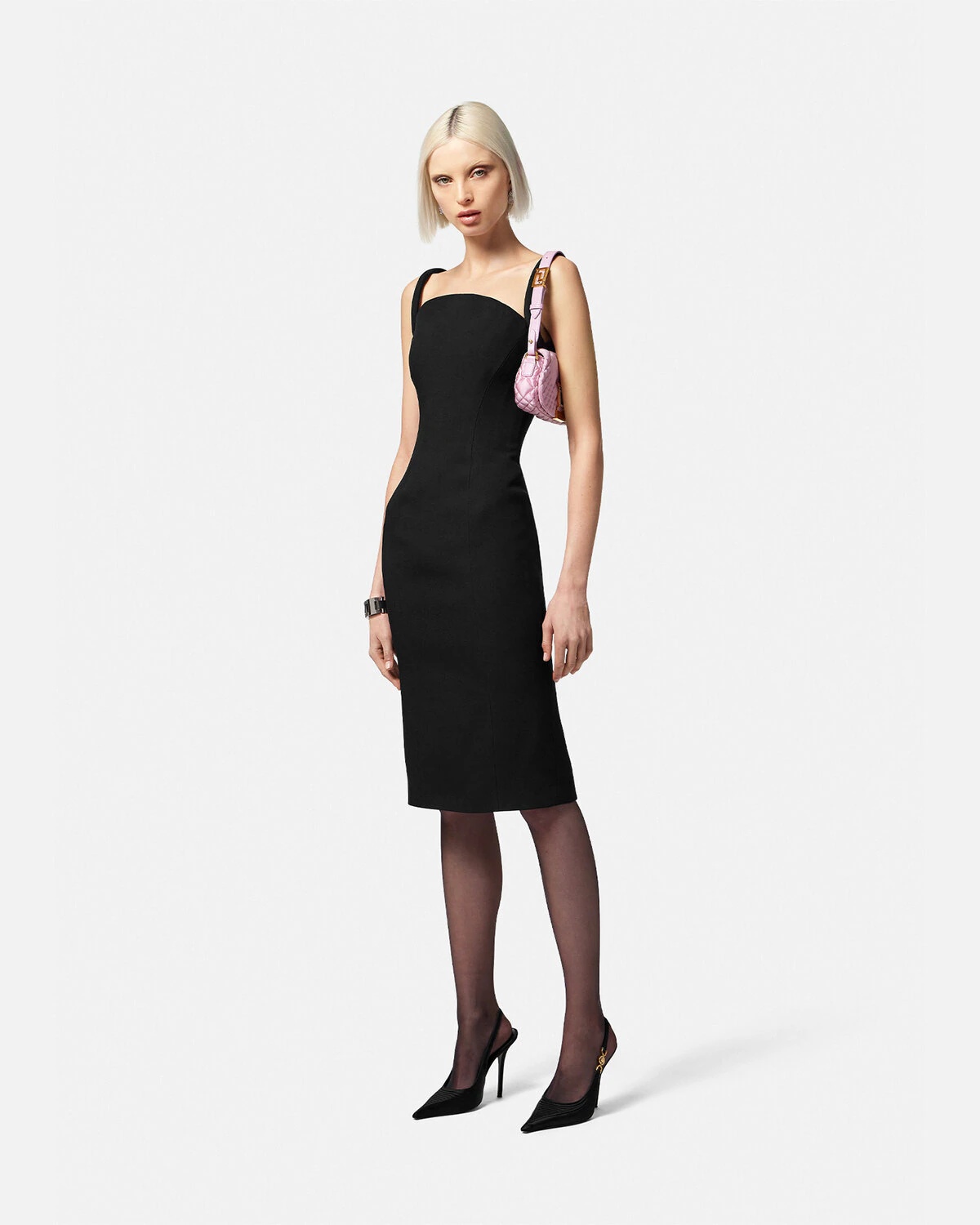 ワンピース VERSACE VISCOSE ROLLED MIDI DRESS VERSACE Rolled Midi Dress | REVERSIBLE