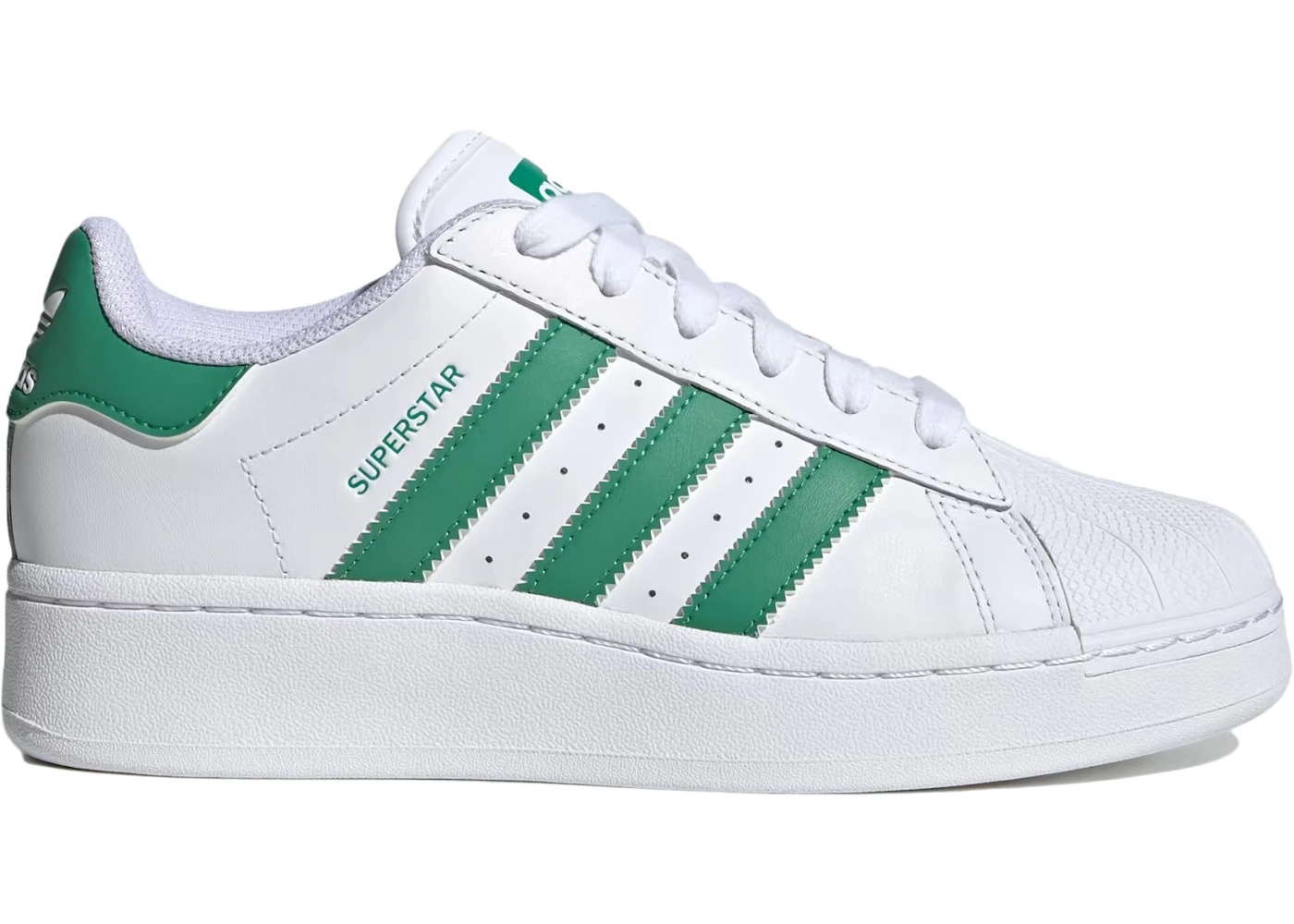 adidas Superstar XLG White Semi Court Green (Women's) - 1