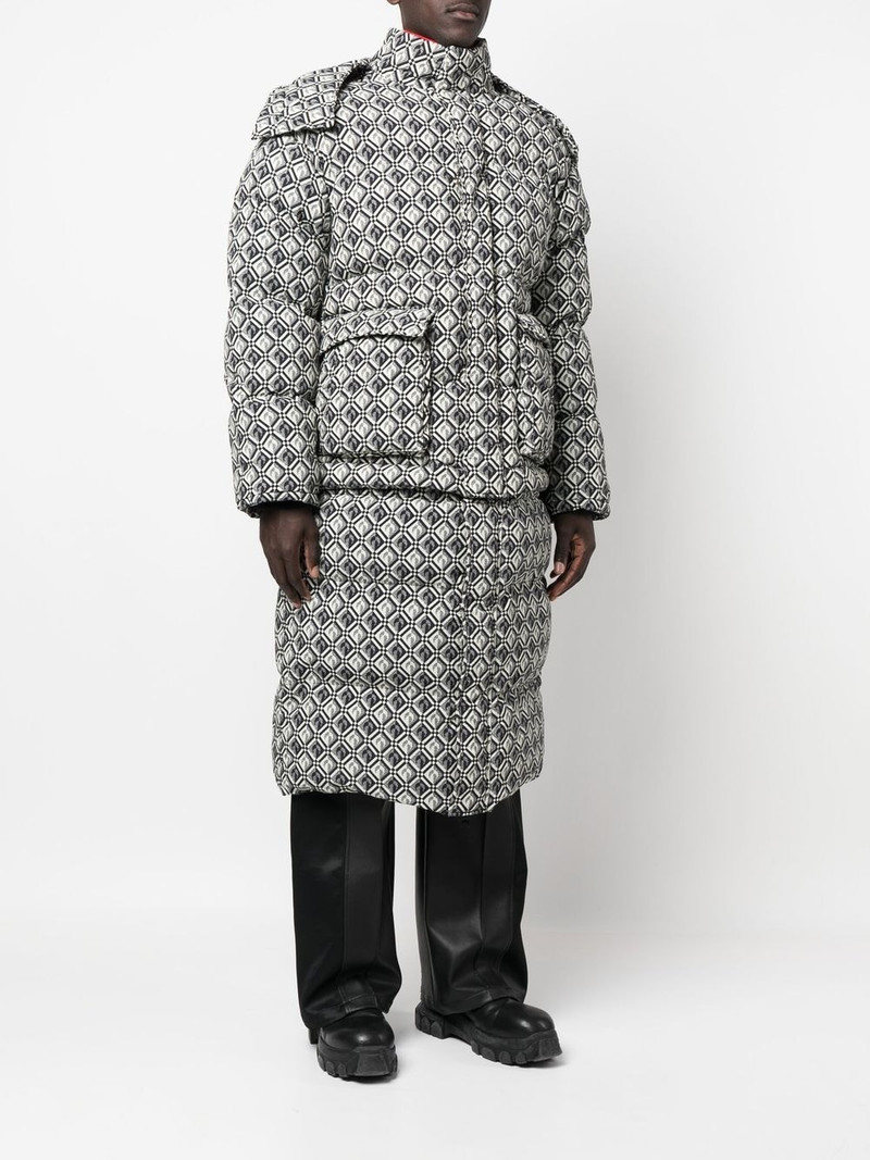 Moon Diamond-pattern oversized puffer coat 4
