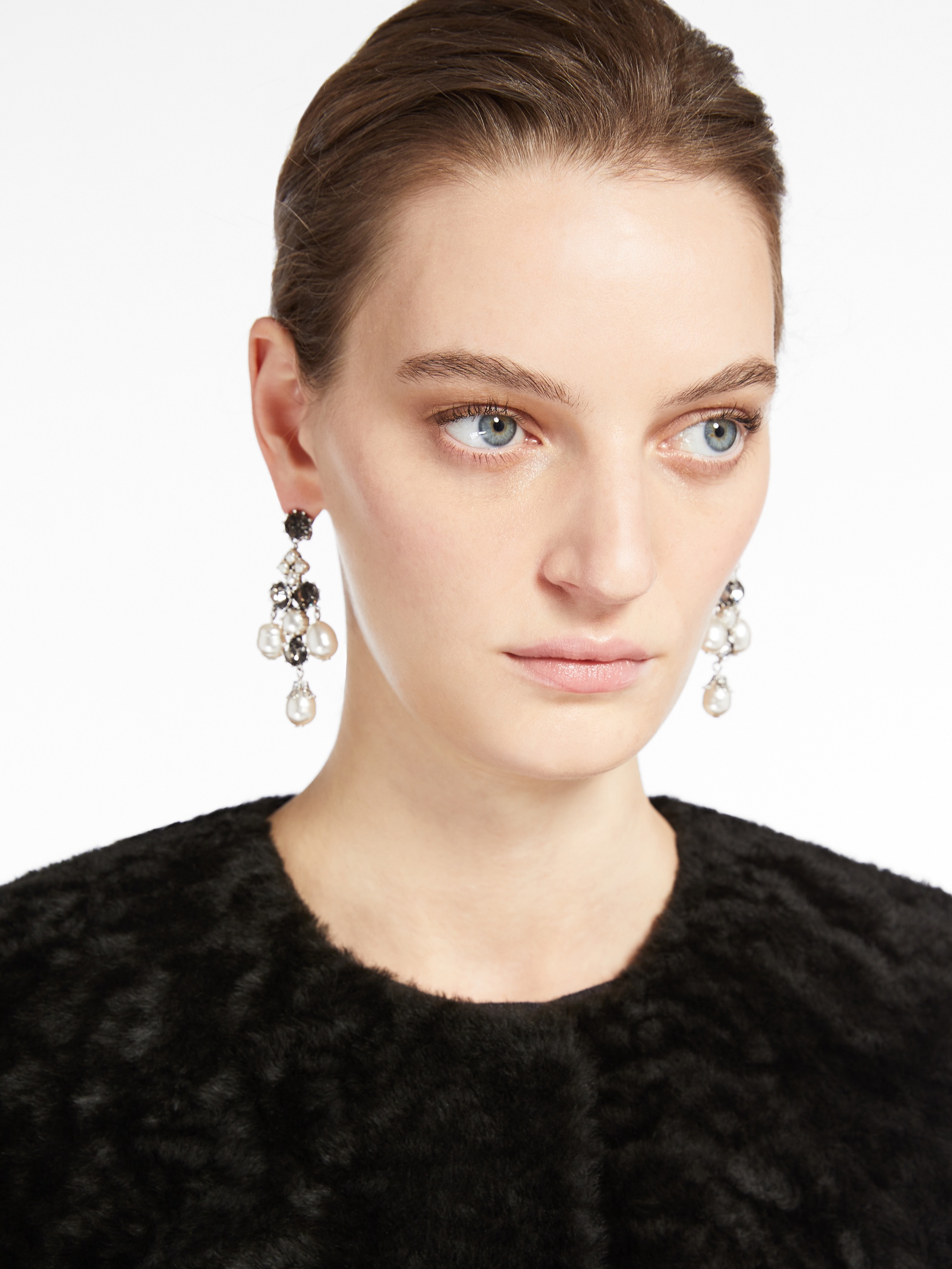 POGGIO Pearl and rhinestone earrings - 3