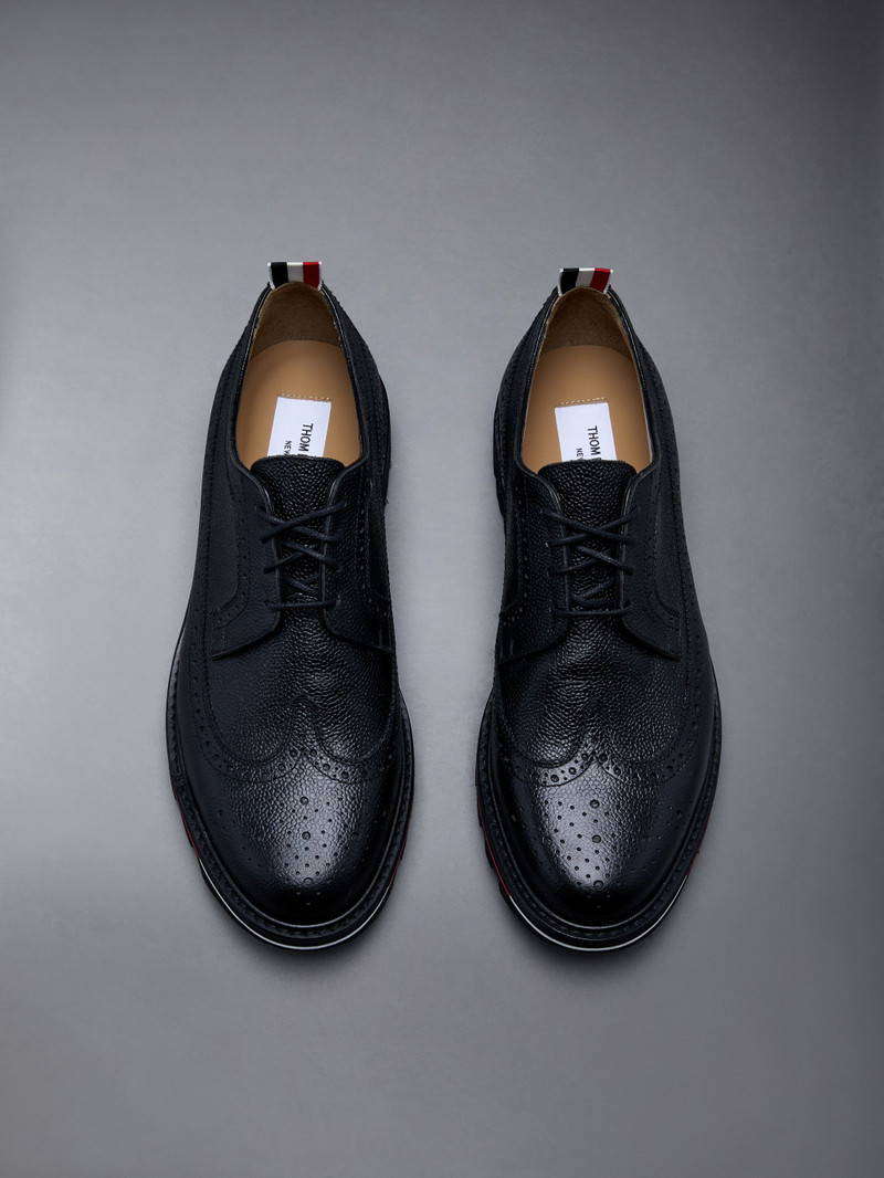 Longwing Brogue W/ Bar Treaded Sole in Pebble Grain Leather 5