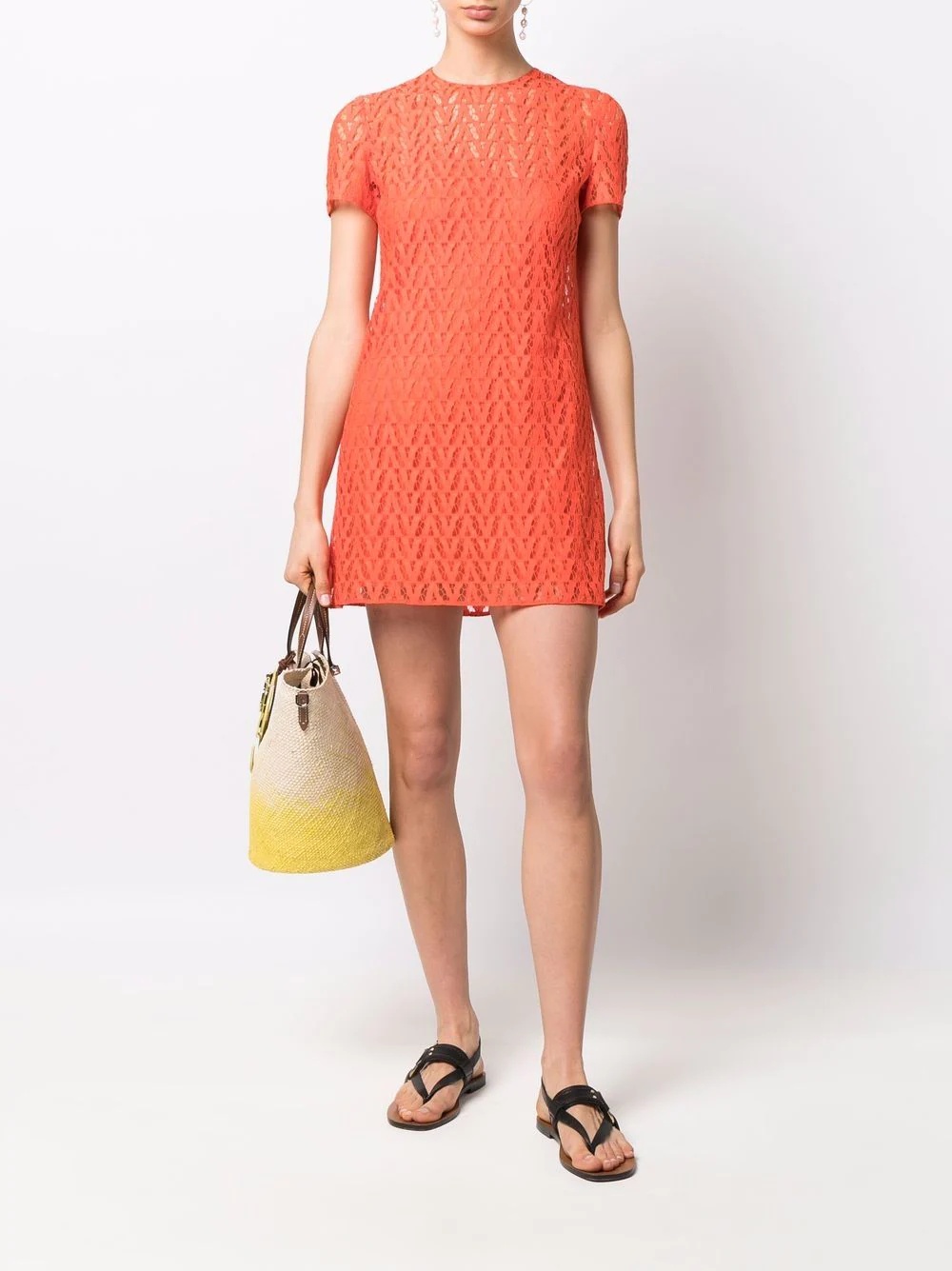 Optical logo pattern mini dress - 2