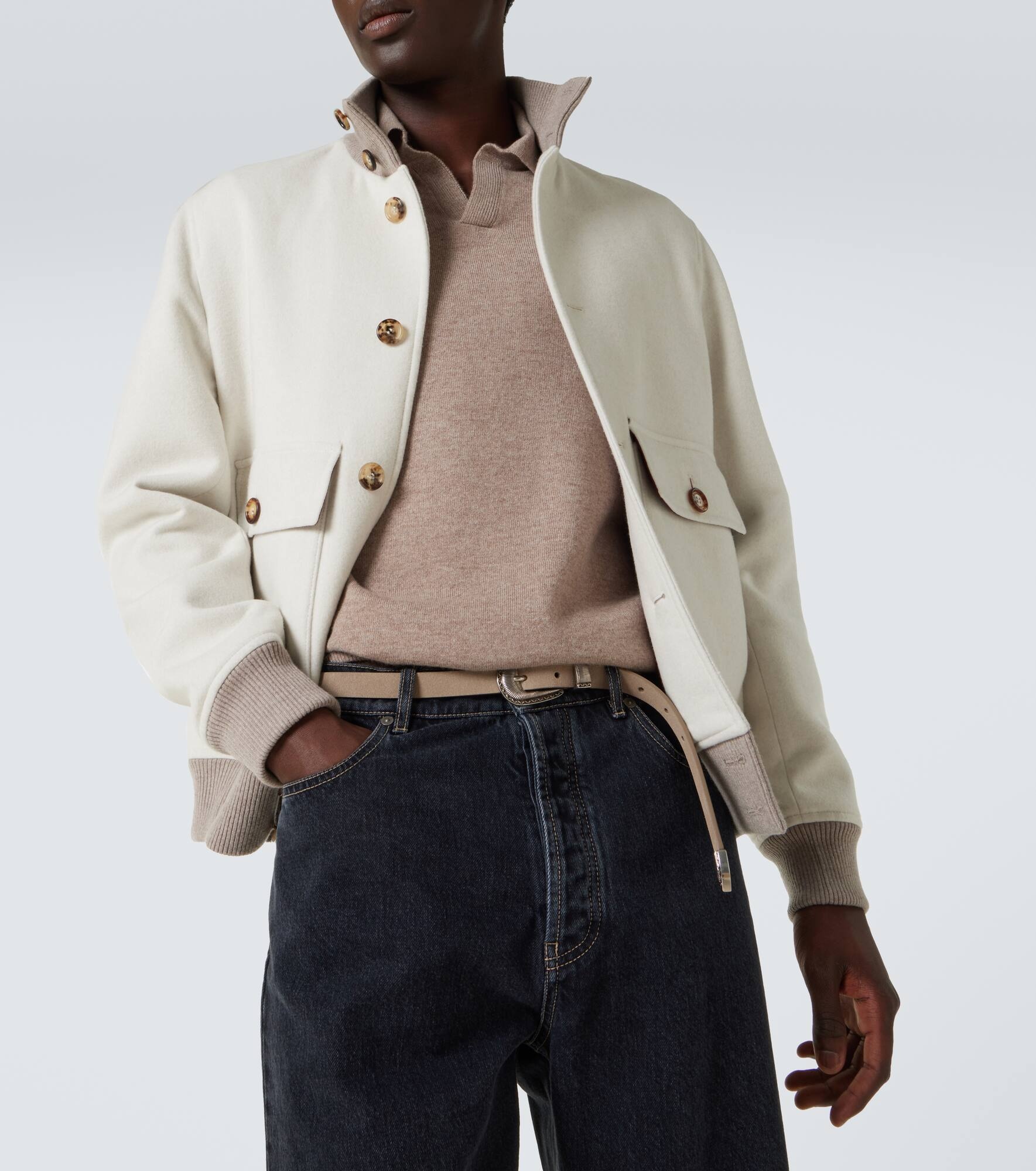Cashmere polo sweater - 5