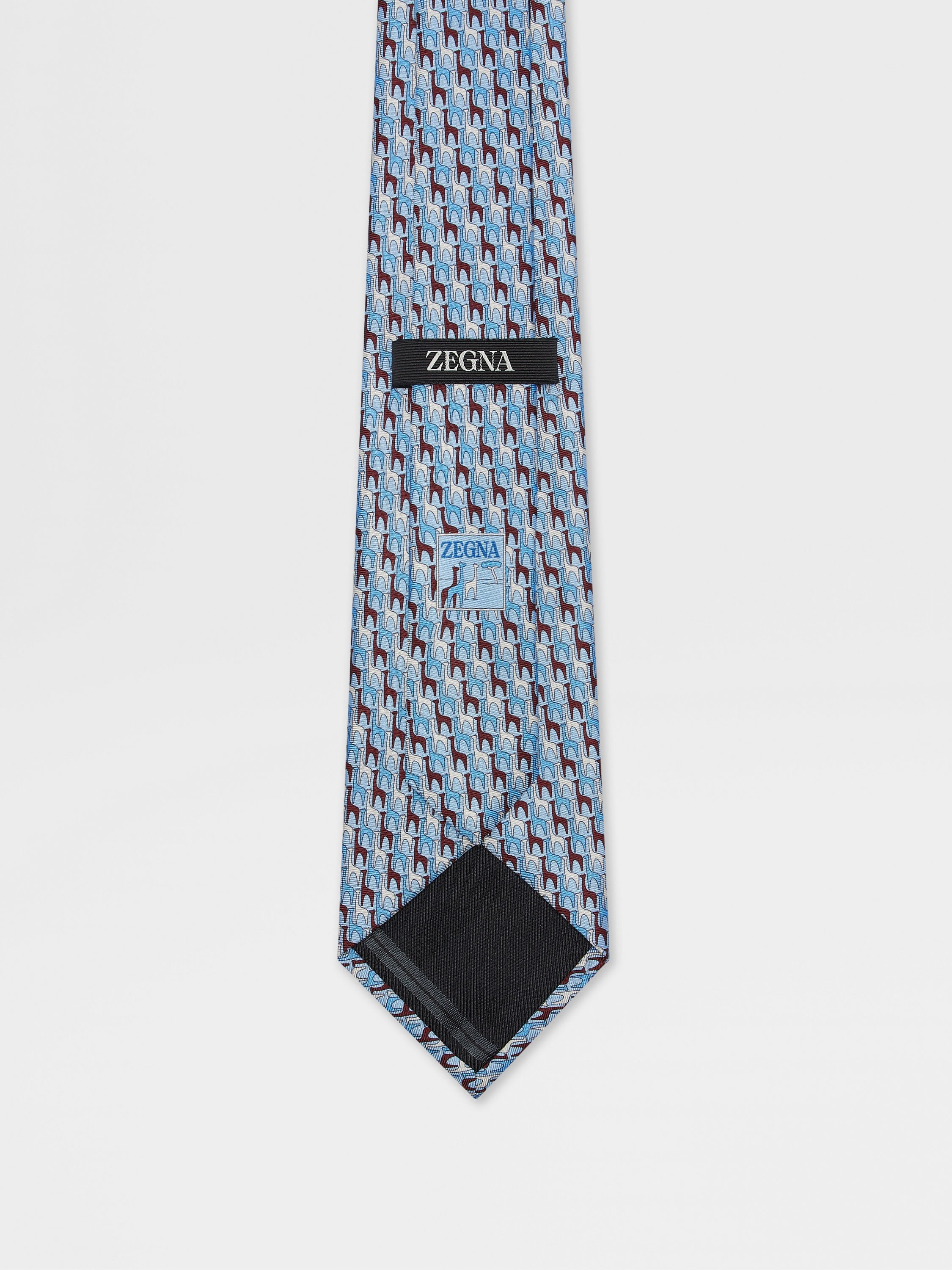 LIGHT BLUE SILK TIE - 3