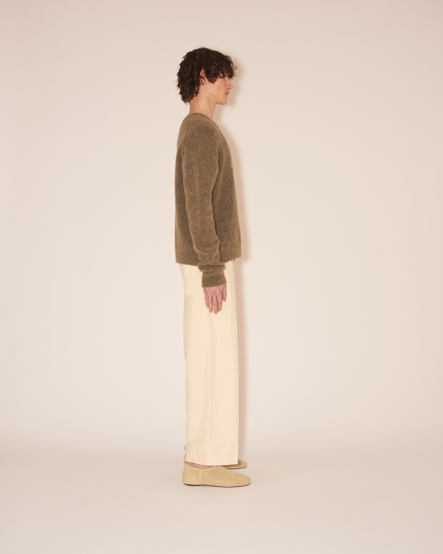 LOKI - Compact boucle crew neck sweater - Moss - 2