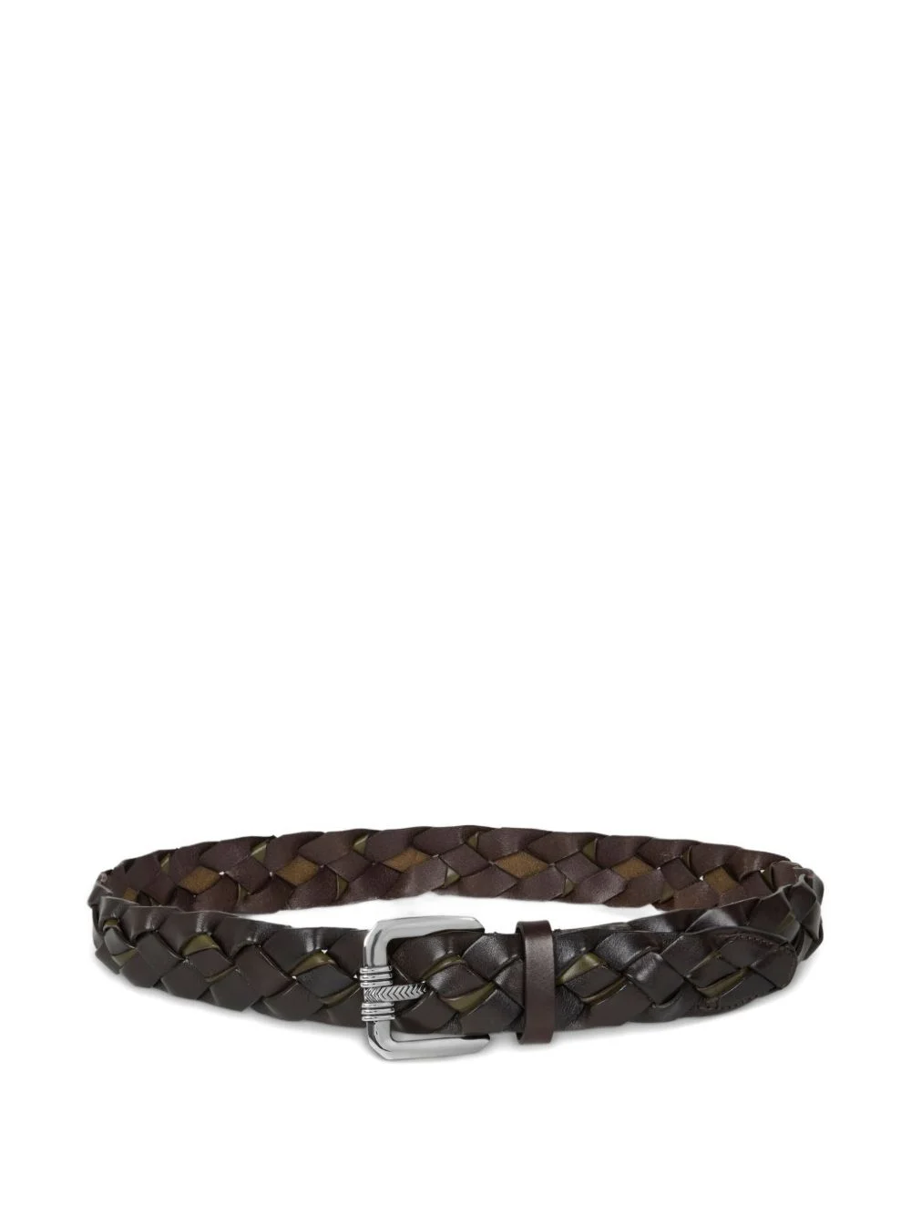 woven leather belt - 1