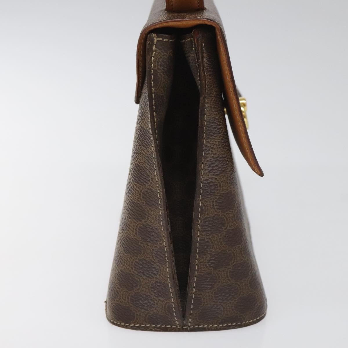 CELINE Macadam Canvas Hand Bag Pvc Leather Brown - 3
