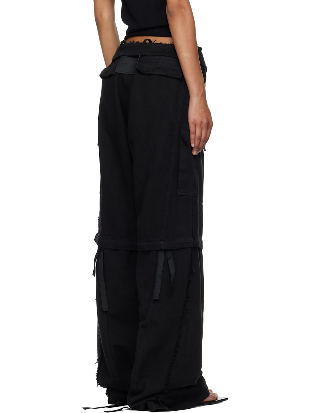 Black Baggy Cargo Pants - 3
