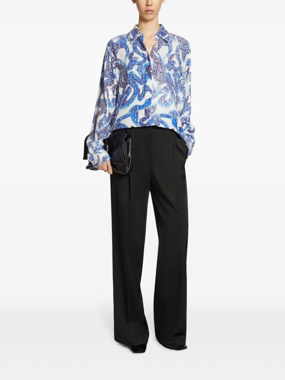 pleated palazzo pants - 2