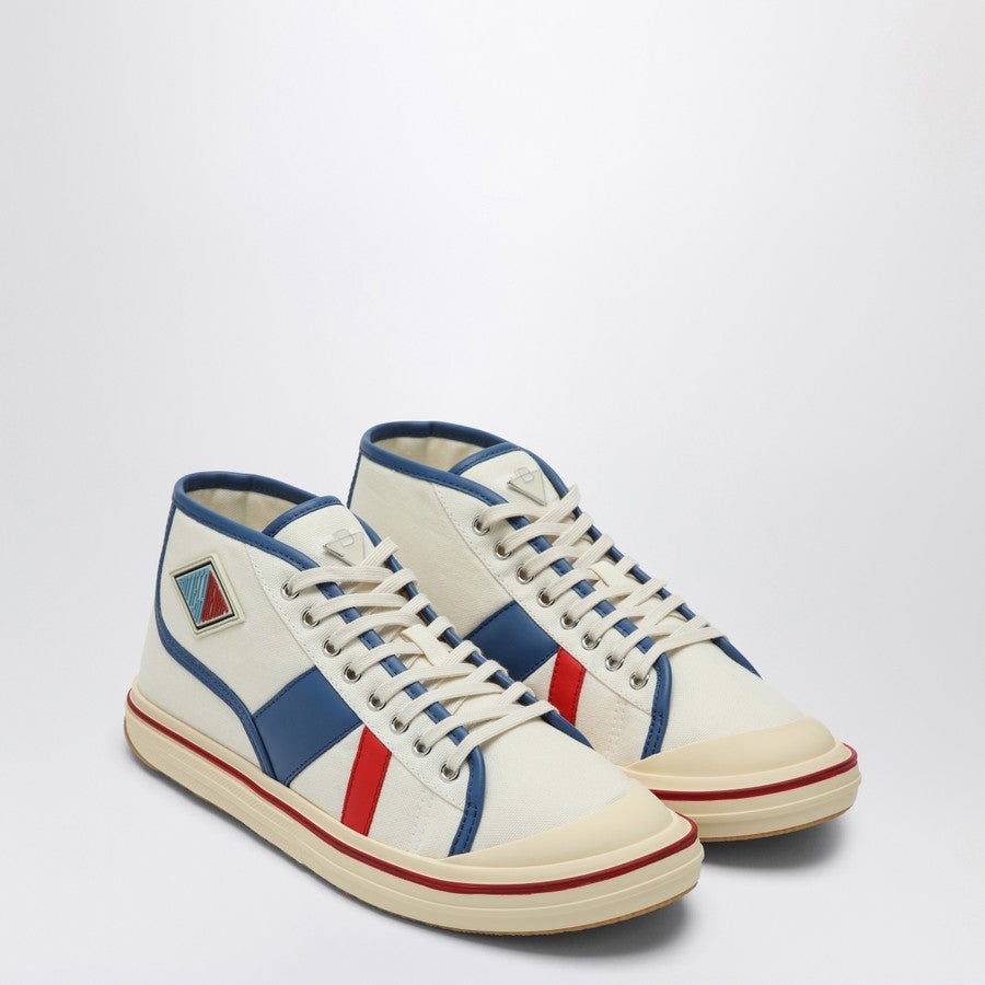 Bottega Veneta Men Eliot Sneakers In White/Red/Blue - 2