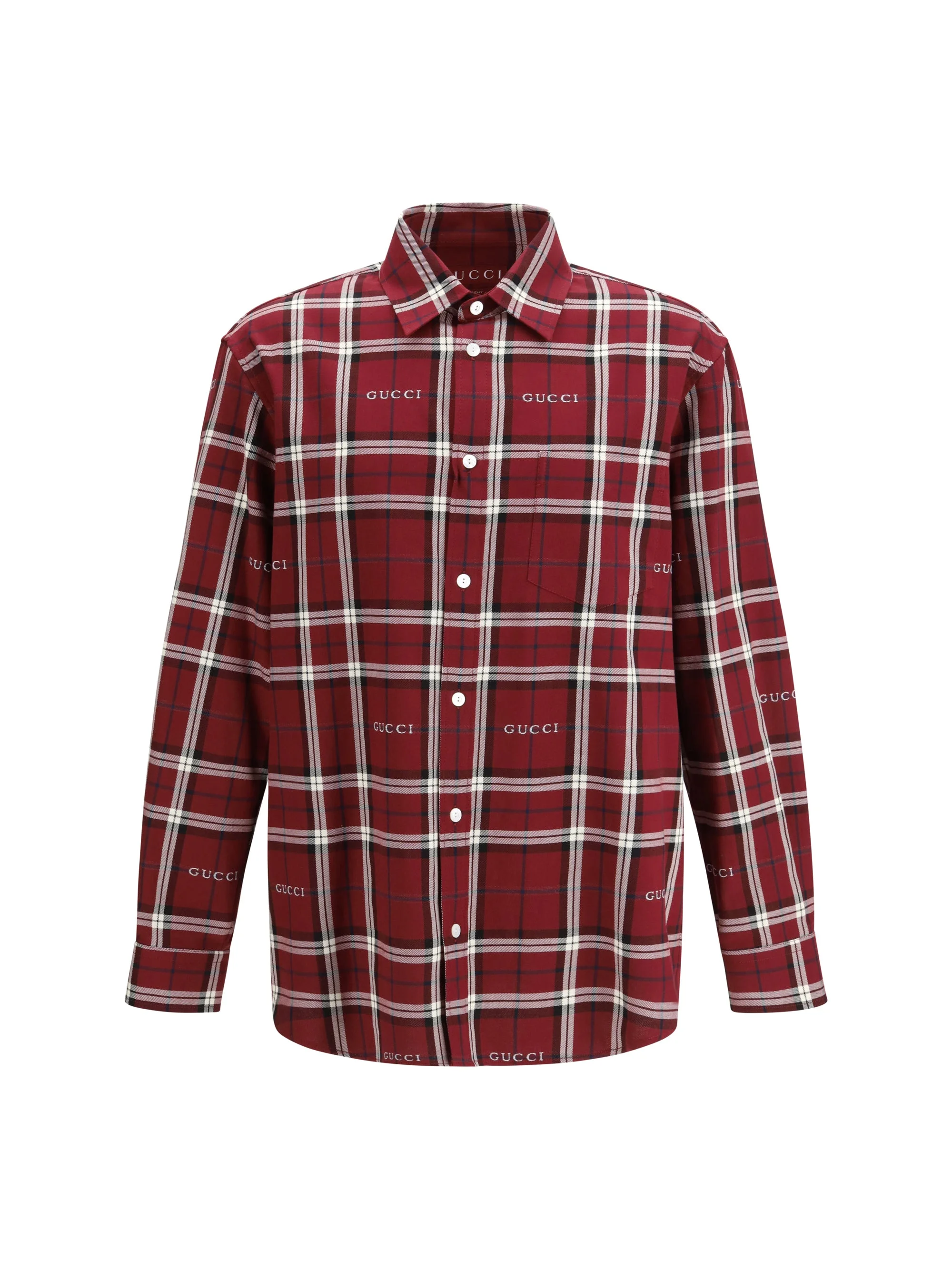 Gucci Men Multicolour Tartan Cotton Jacquard Shirt - 1