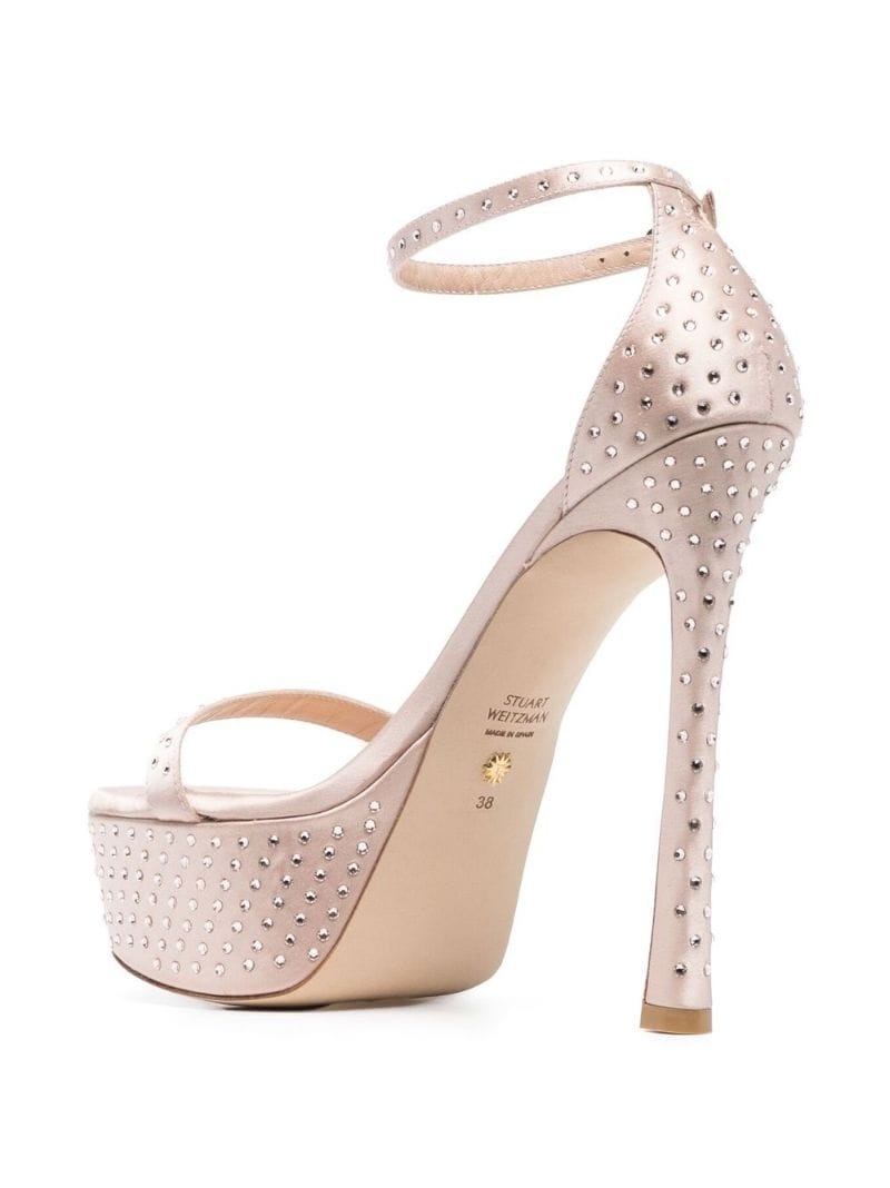 150mm rhinestone platform sandals - 3