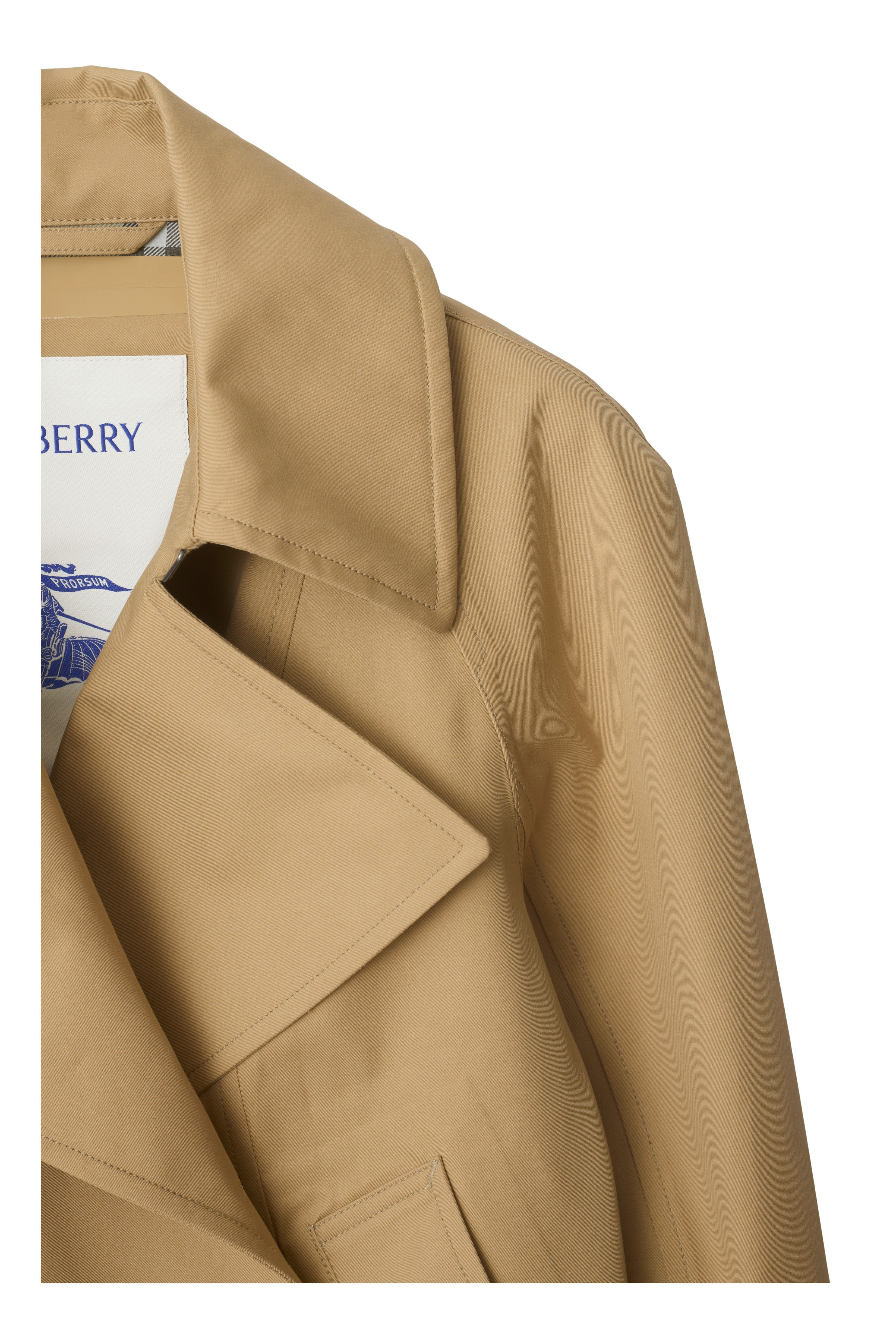 burberry Cropped Cotton Trench Jacket in Flax at Nordstrom - 6