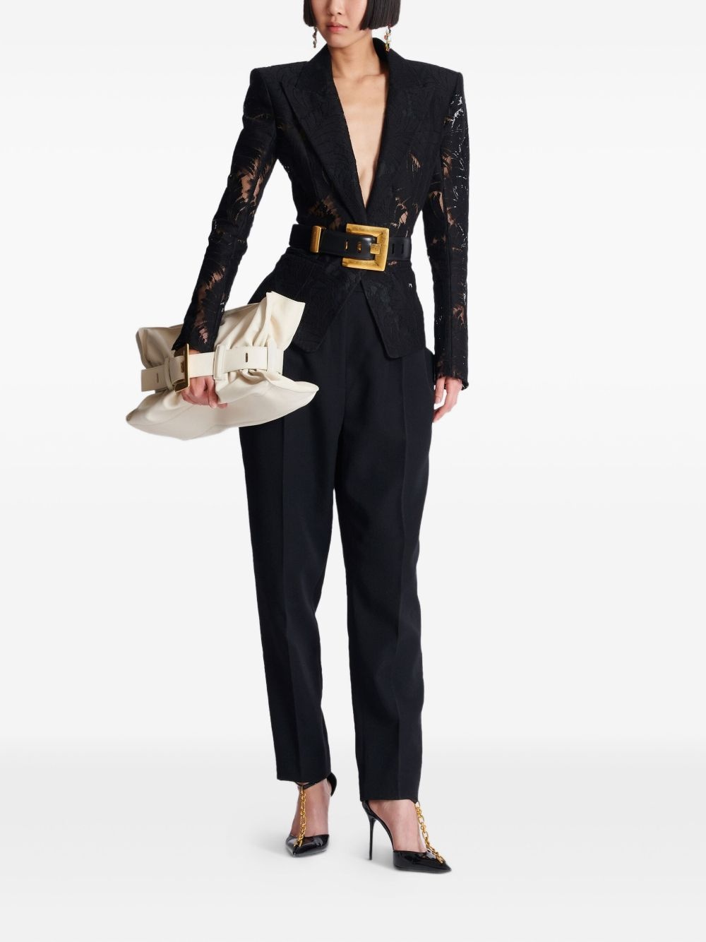 lace fitted jacket - 2
