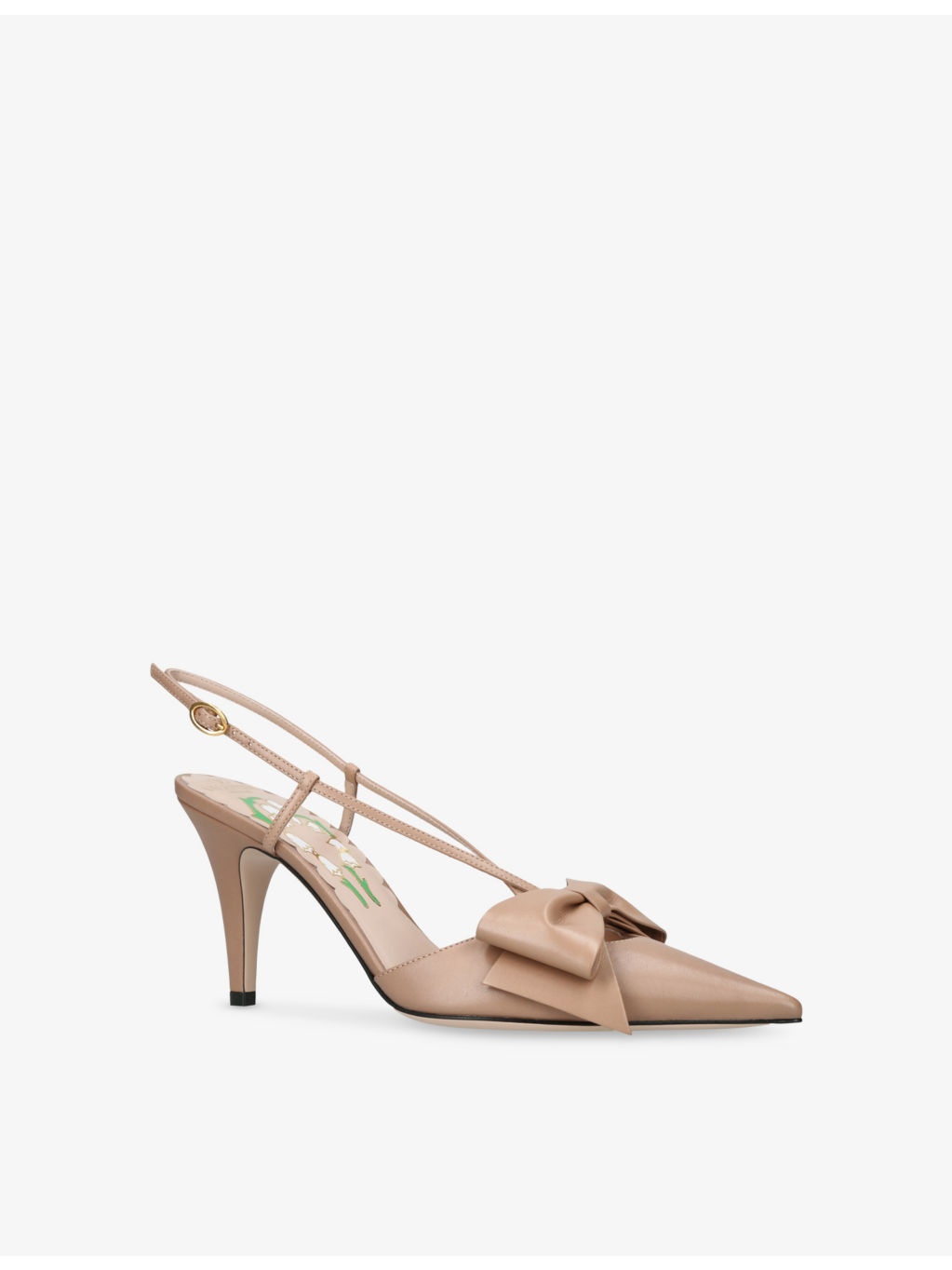 Bowow Pump 85 Heeled Leather Courts - 3