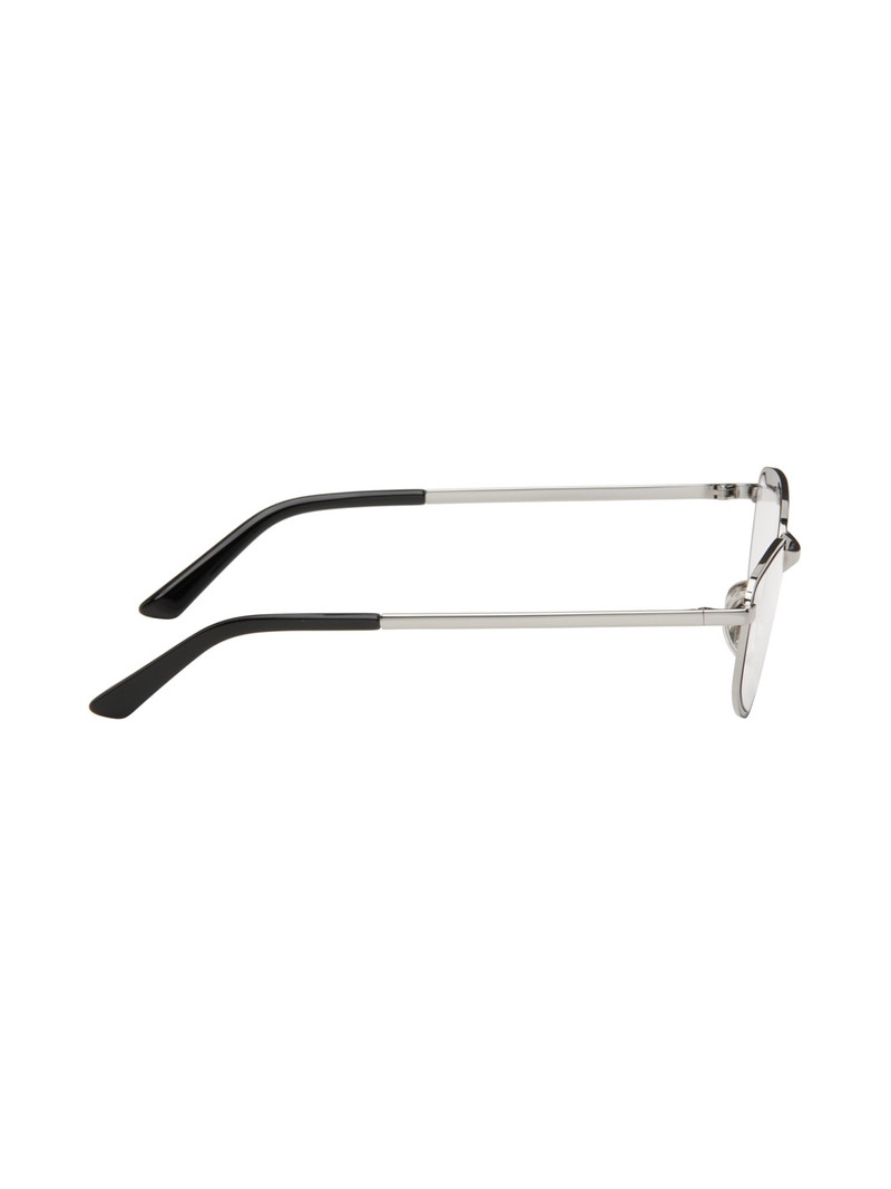 BALENCIAGA Silver Rectangular Glasses outlook