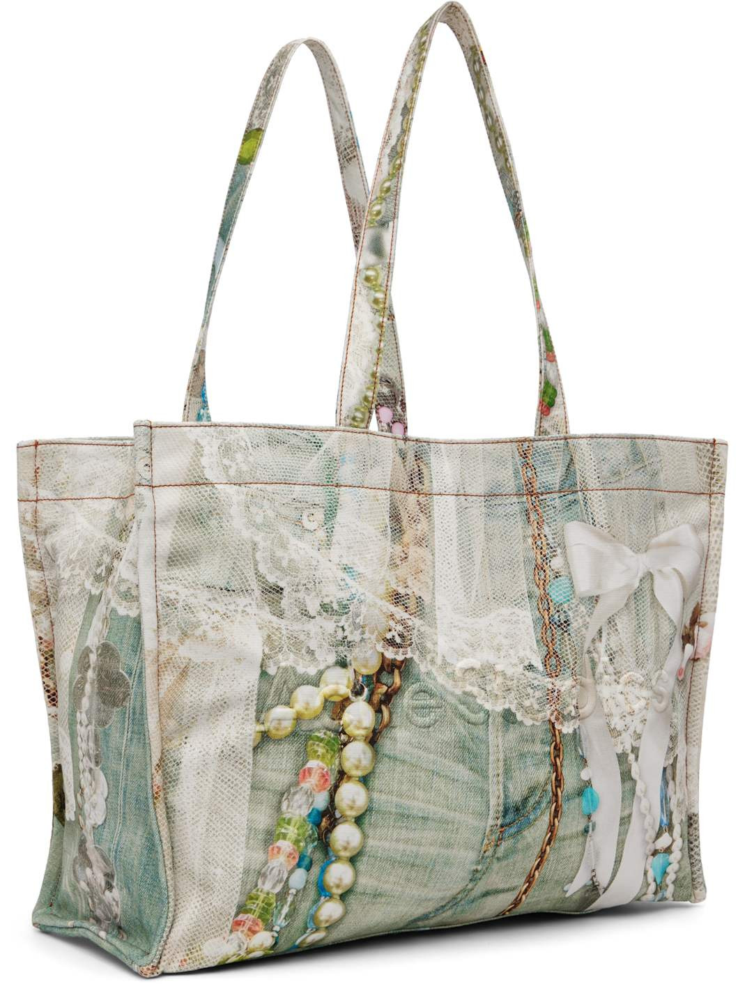 Green Logo Shoulder Tote - 2