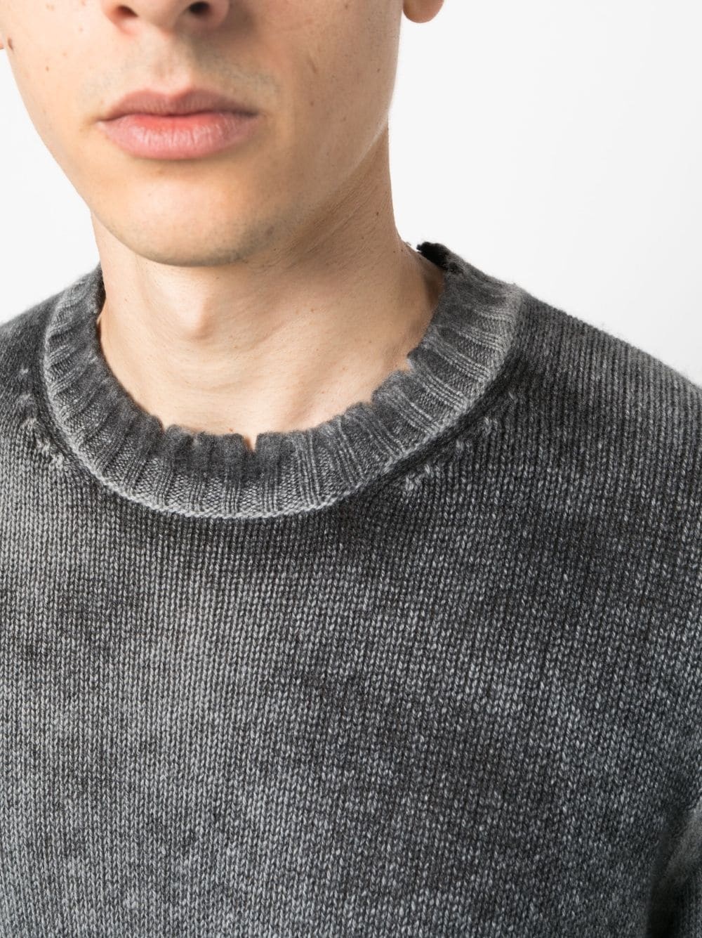 faded-effect cashmere jumper - 5
