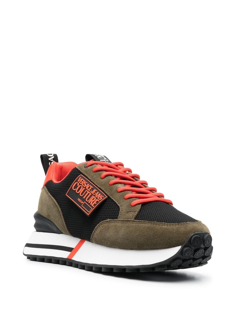 VERSACE JEANS COUTURE logo-patch low-top sneakers outlook