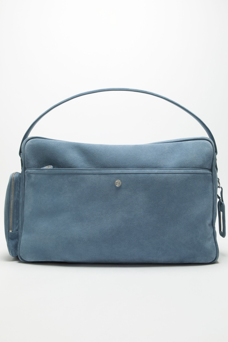 Camero Hotel Suede Shoulder Bag - Denim Blue 4