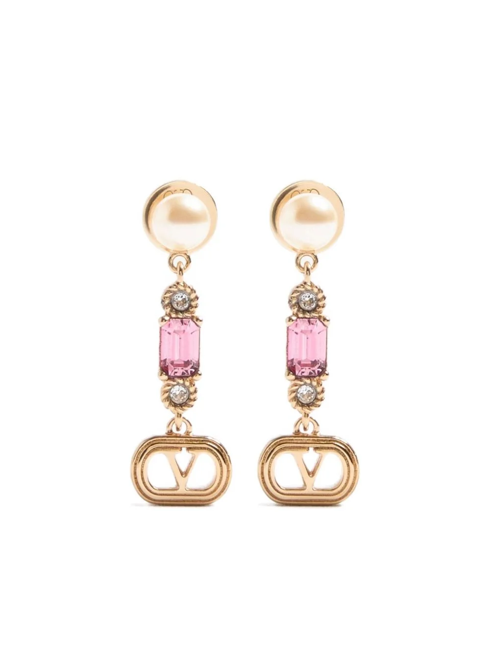Ovalette crystal-embellished earrings - 1