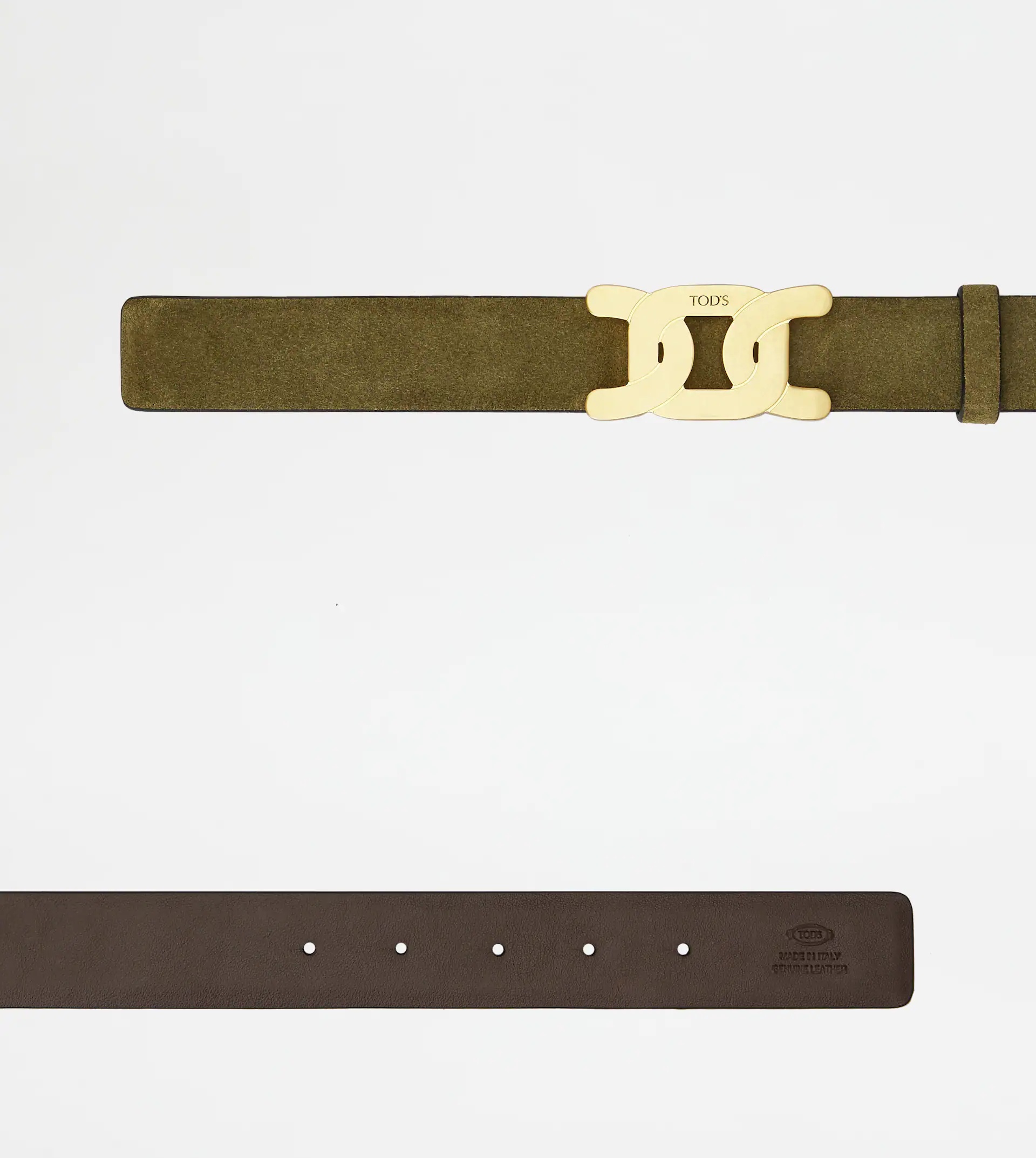 REVERSIBLE KATE BELT IN SUEDE AND SMOOTH LEATHER - GREEN - 3