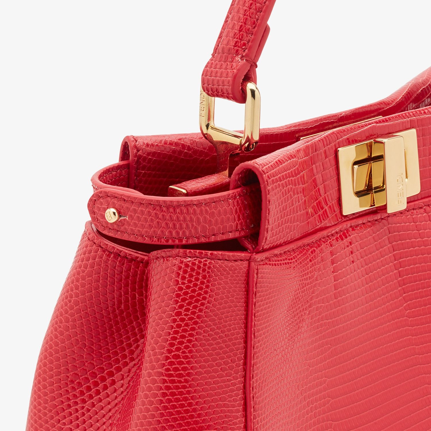 Red lizard bag - 5