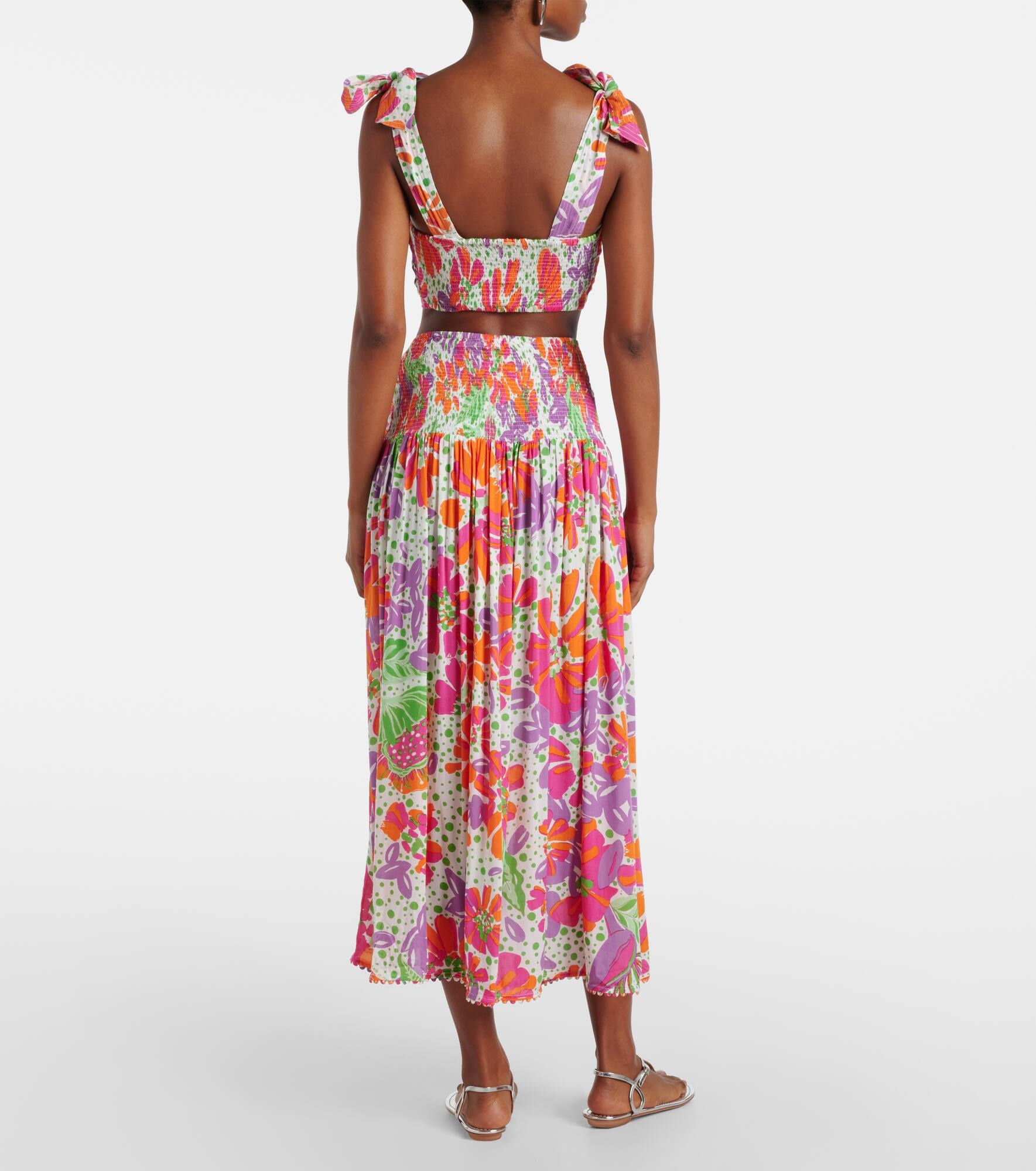 Carla printed halterneck crop top - 3