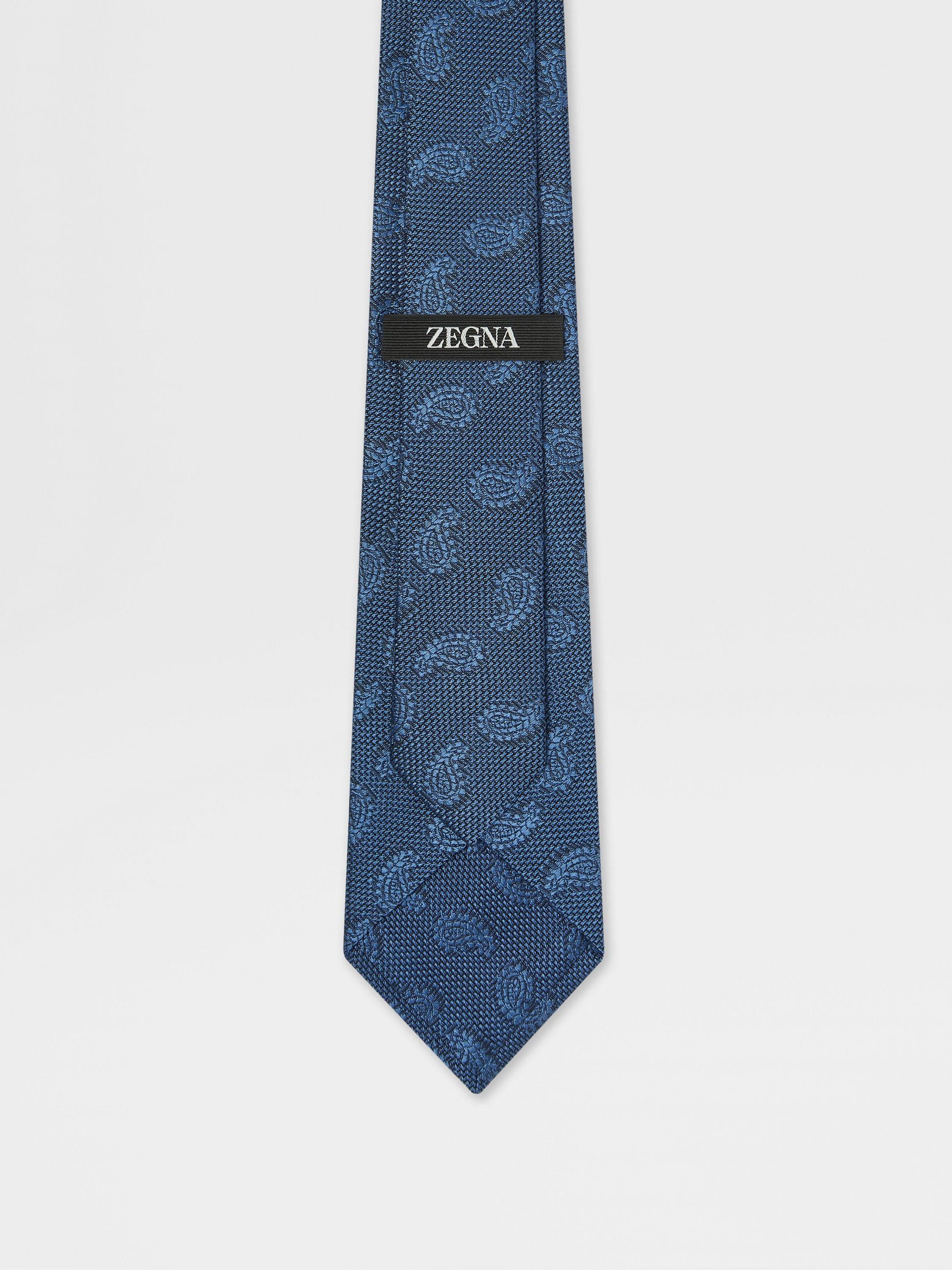 LIGHT BLUE SILK TIE - 3