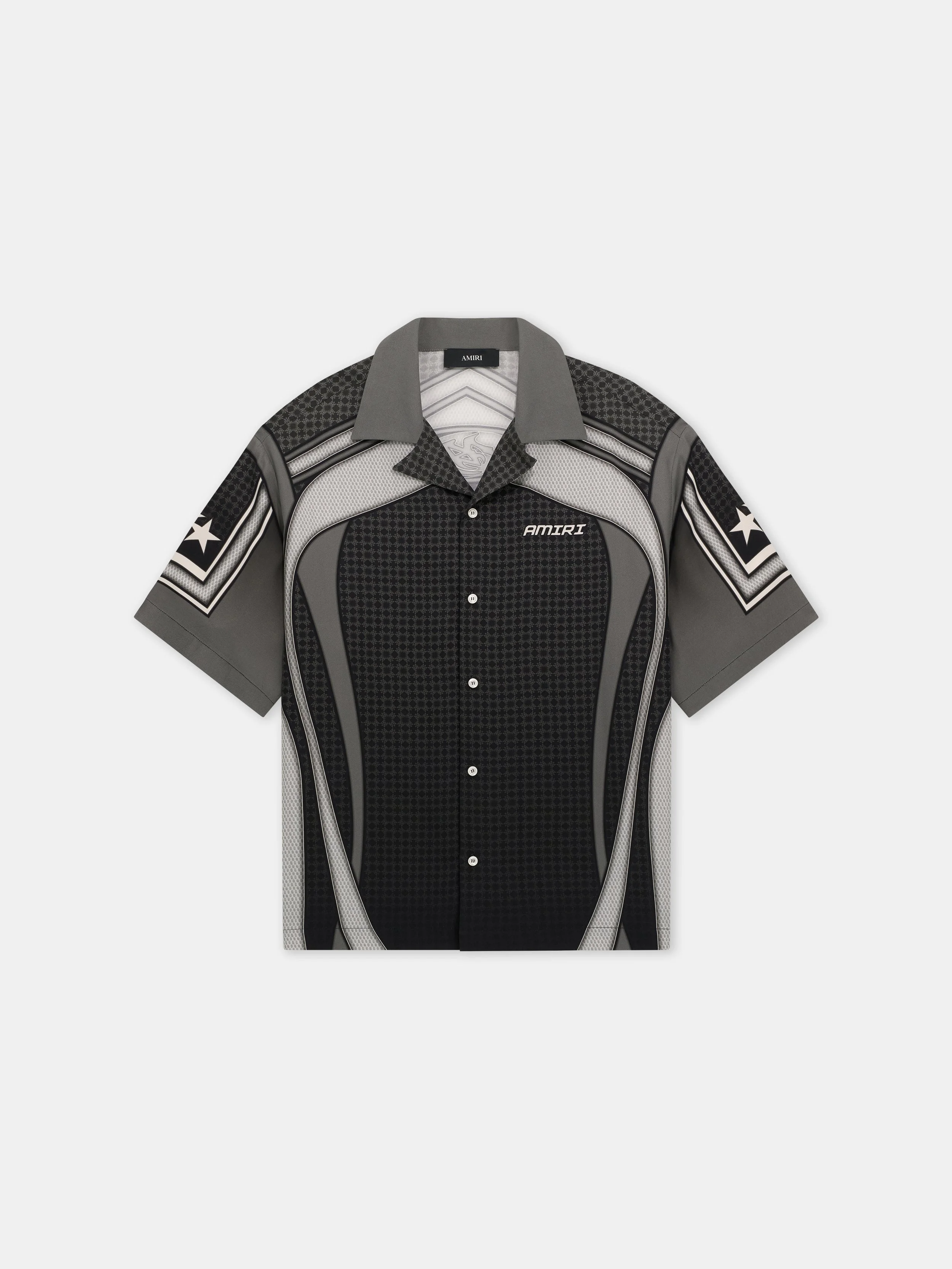 SPORT PANEL OVERSIZED CAMP SHIRT - 1