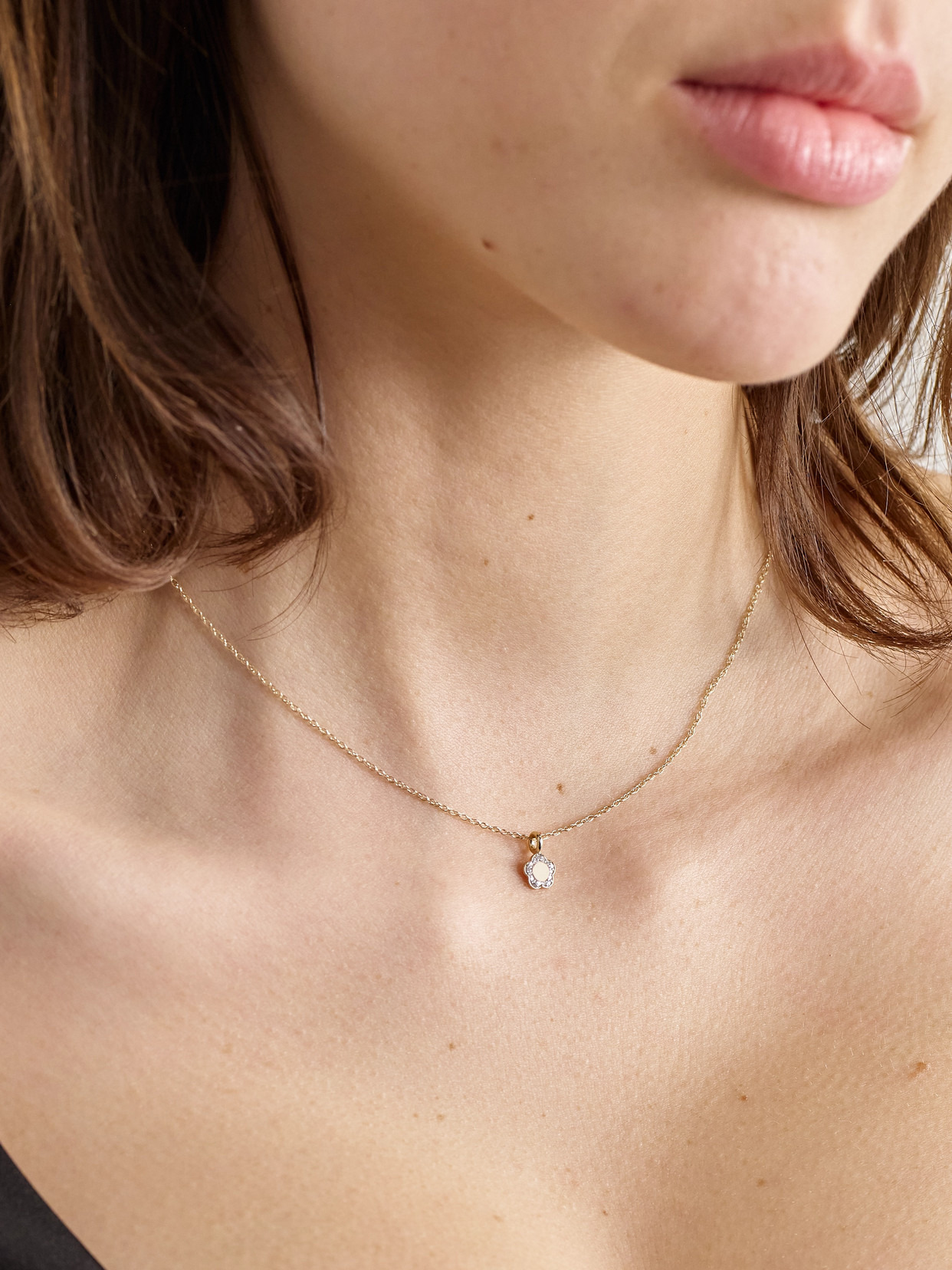 Flora Mini 14-karat Gold Diamond Necklace - 2