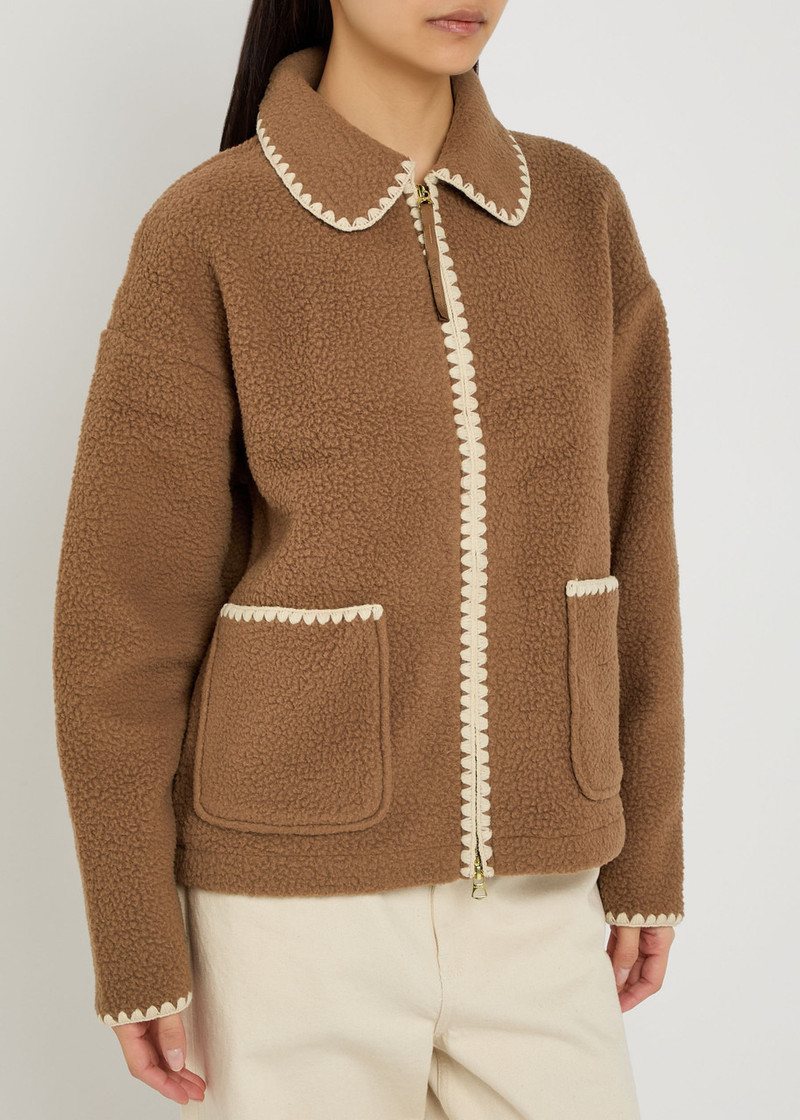 VARLEY Varley Ruiko Whipstitch-trim Fleece Jacket outlook