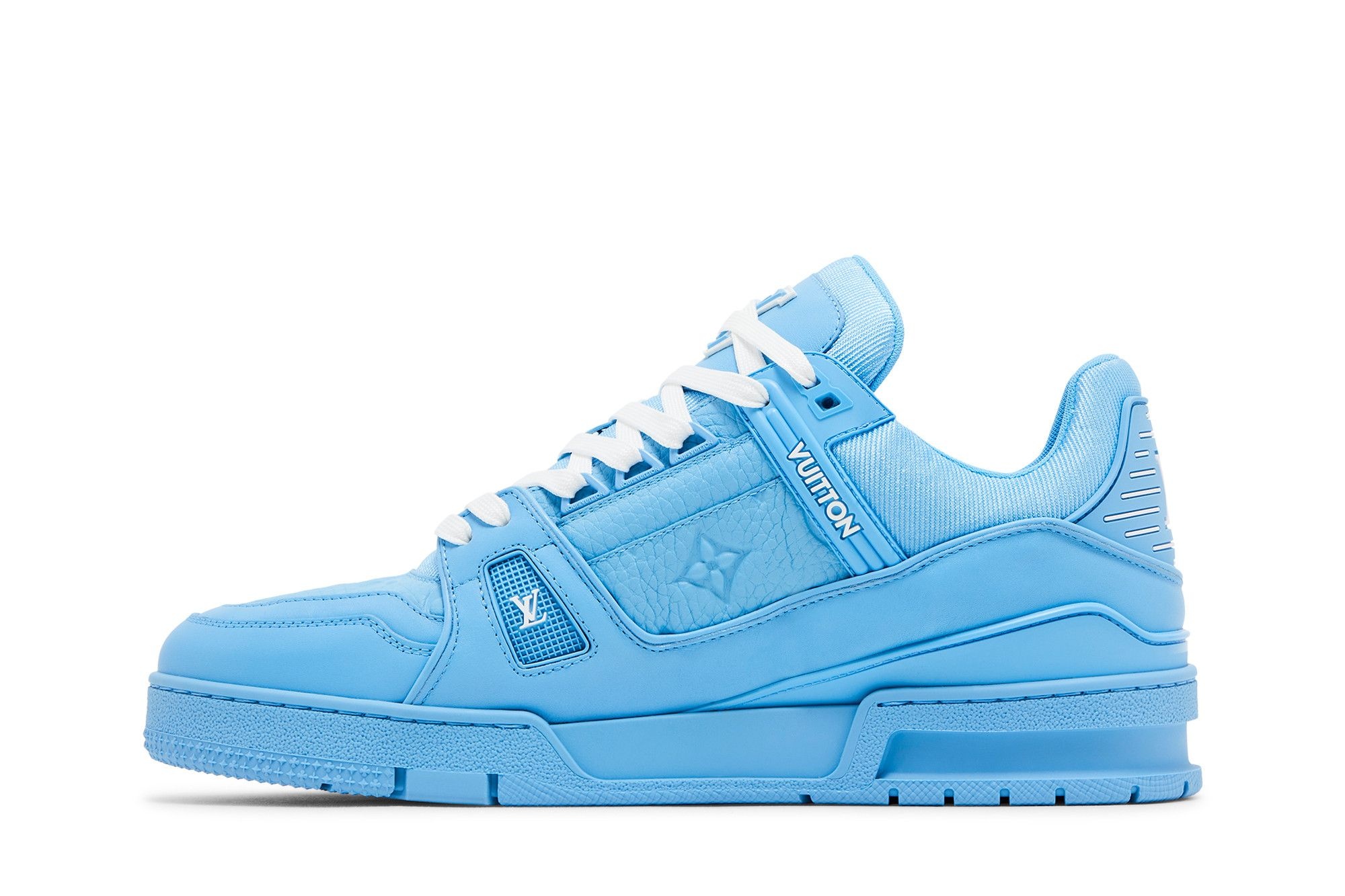 Louis Vuitton Trainer 'Embossed Monogram - Blue' - 3