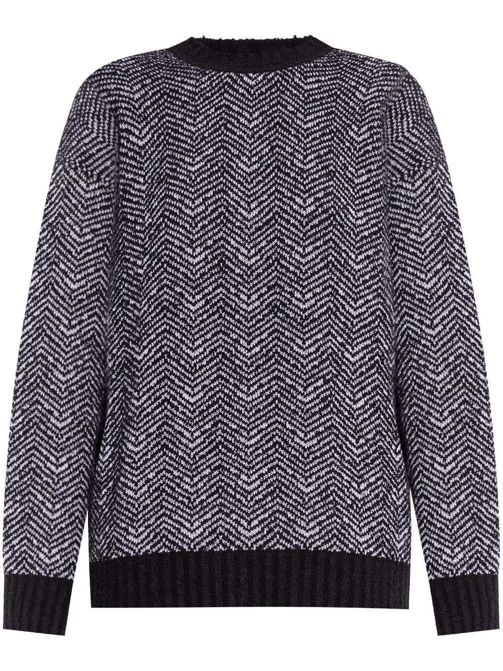 chevron-pattern jumper - 1